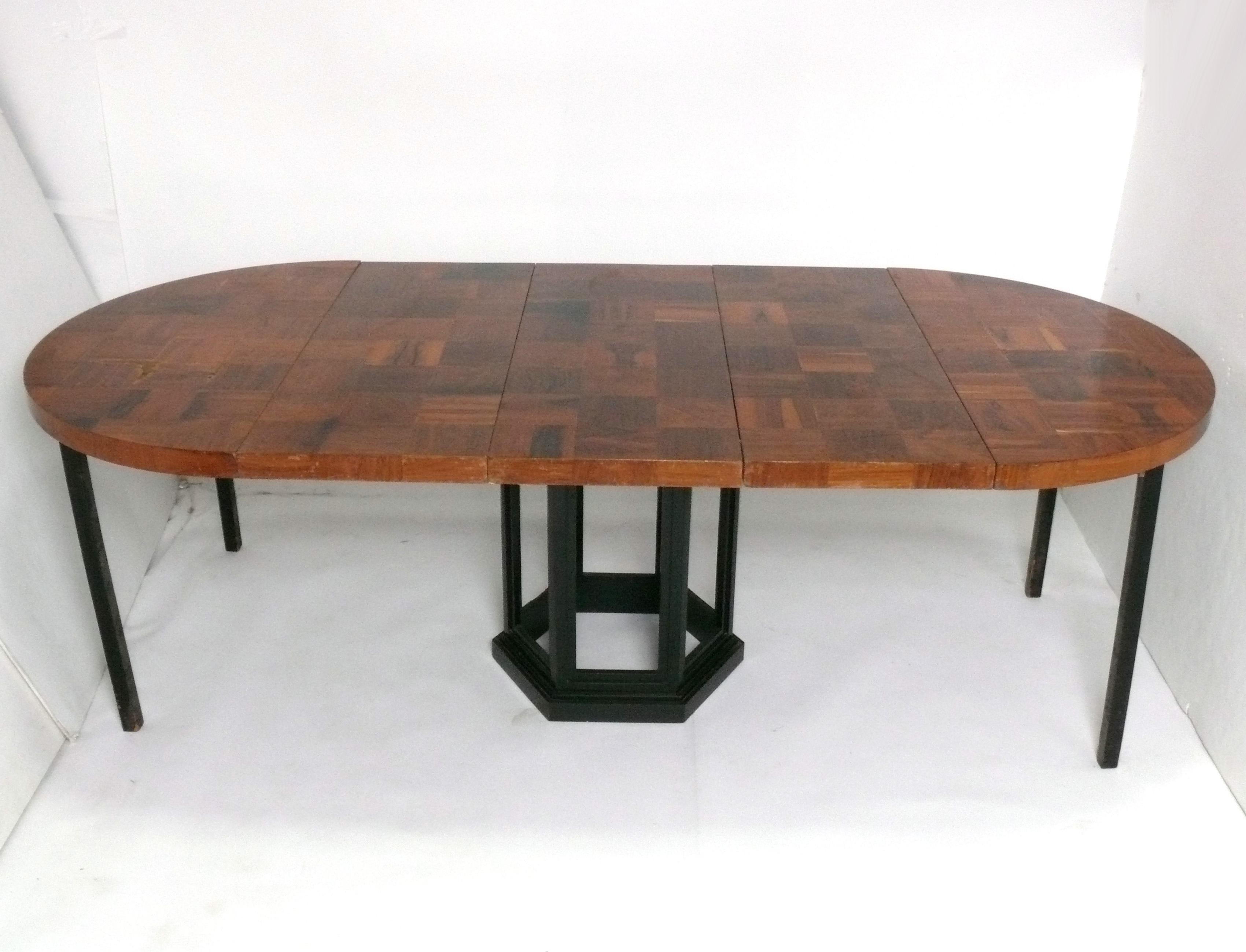 Mesa de Comedor Patchwork Palo de Rosa Siglo Medio Moderno Refinado 44-94 