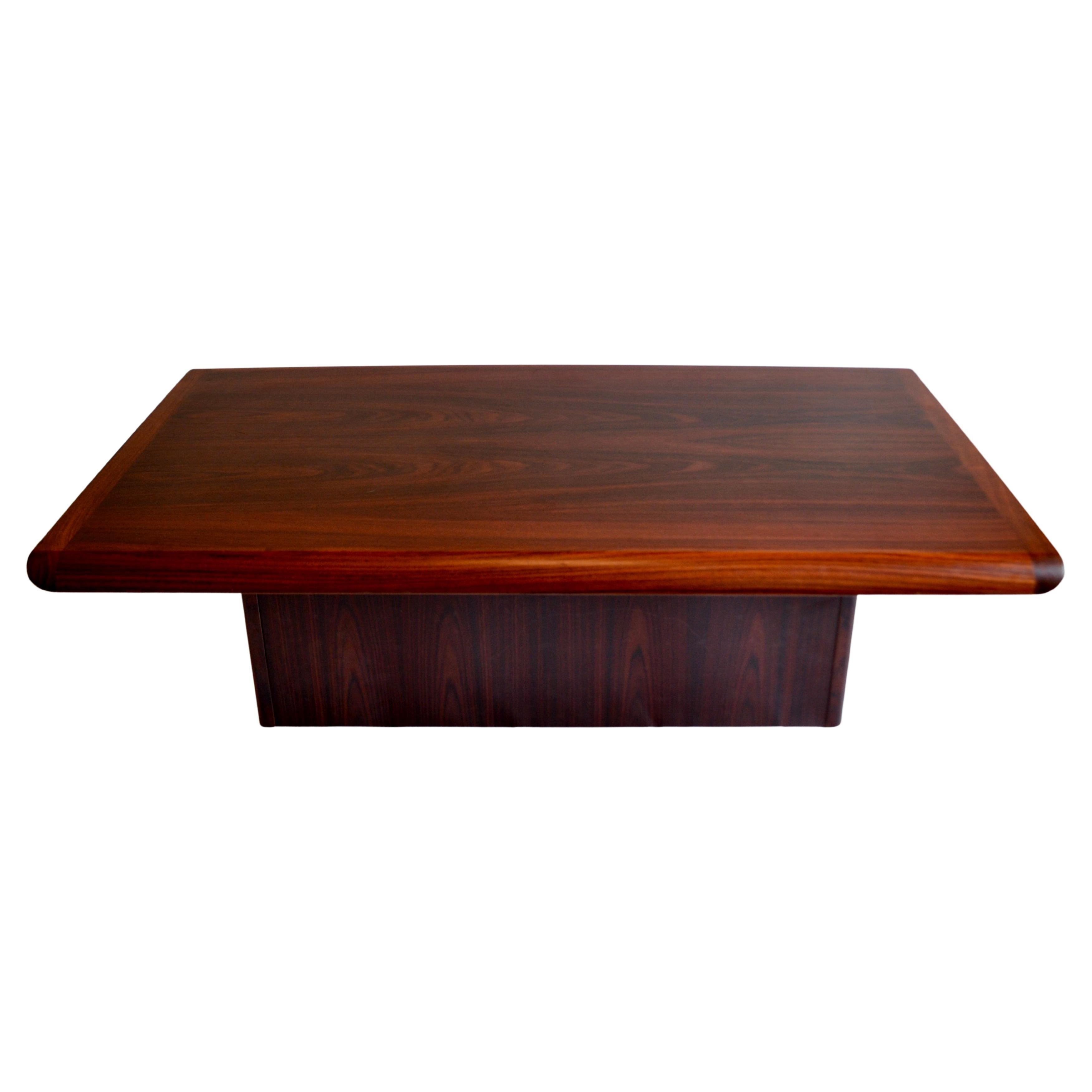 Rosewood Pedestal Coffee Table by Vejle Stole and Møbelfabrik, Danish, 1960s