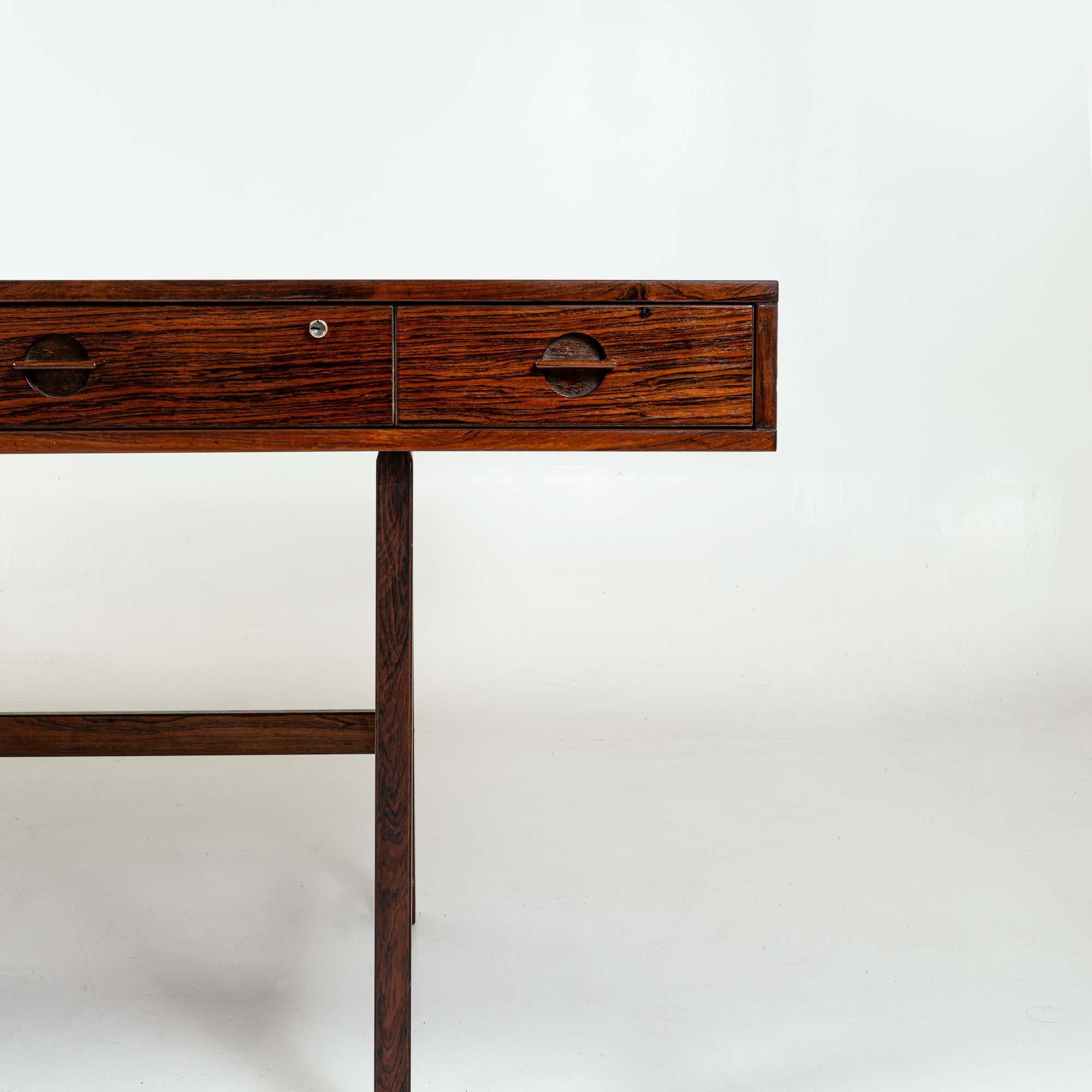 Peter Lovig Nielsen Flip Top Executive Desk in Rosewood For Sale 4