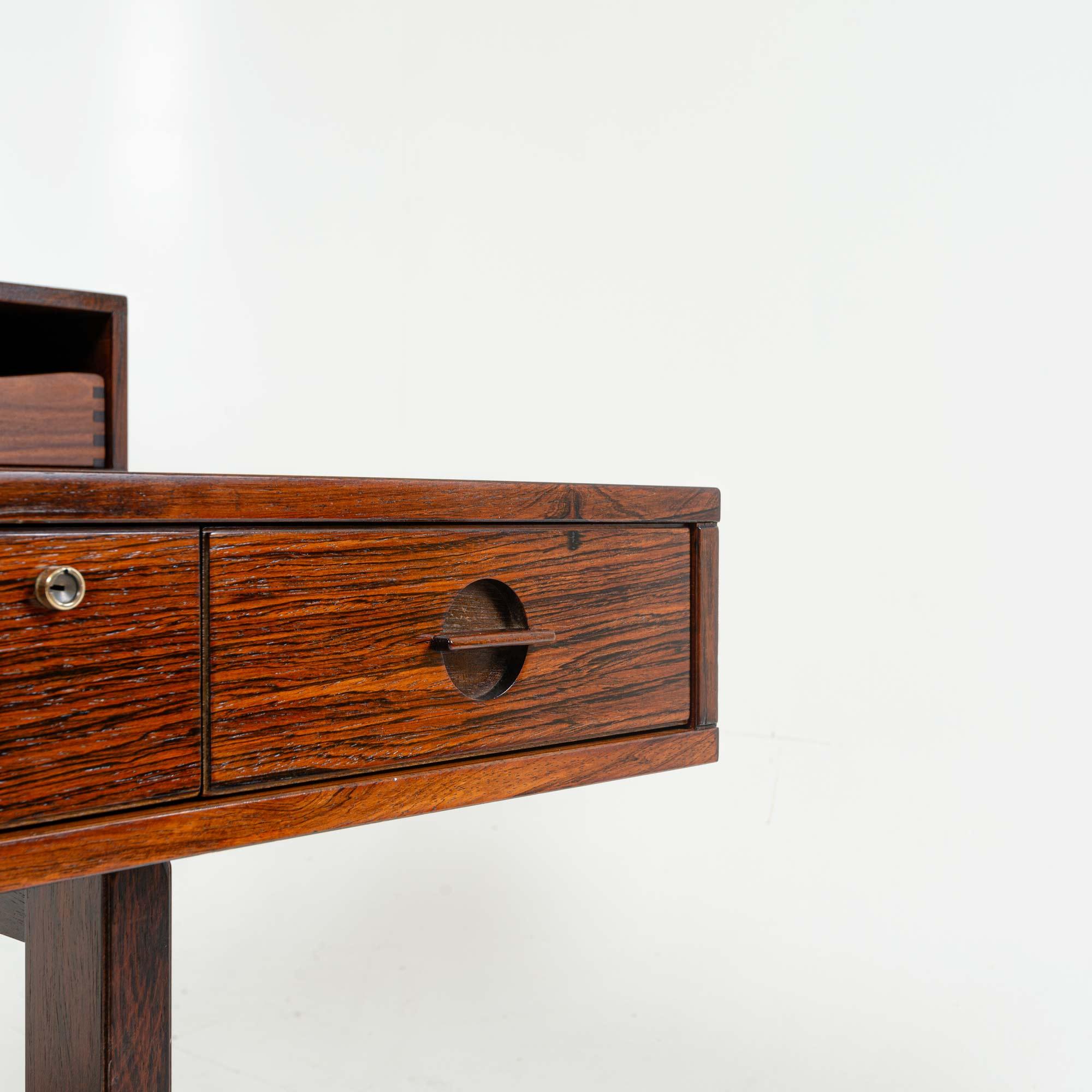 Peter Lovig Nielsen Flip Top Executive Desk in Rosewood For Sale 6