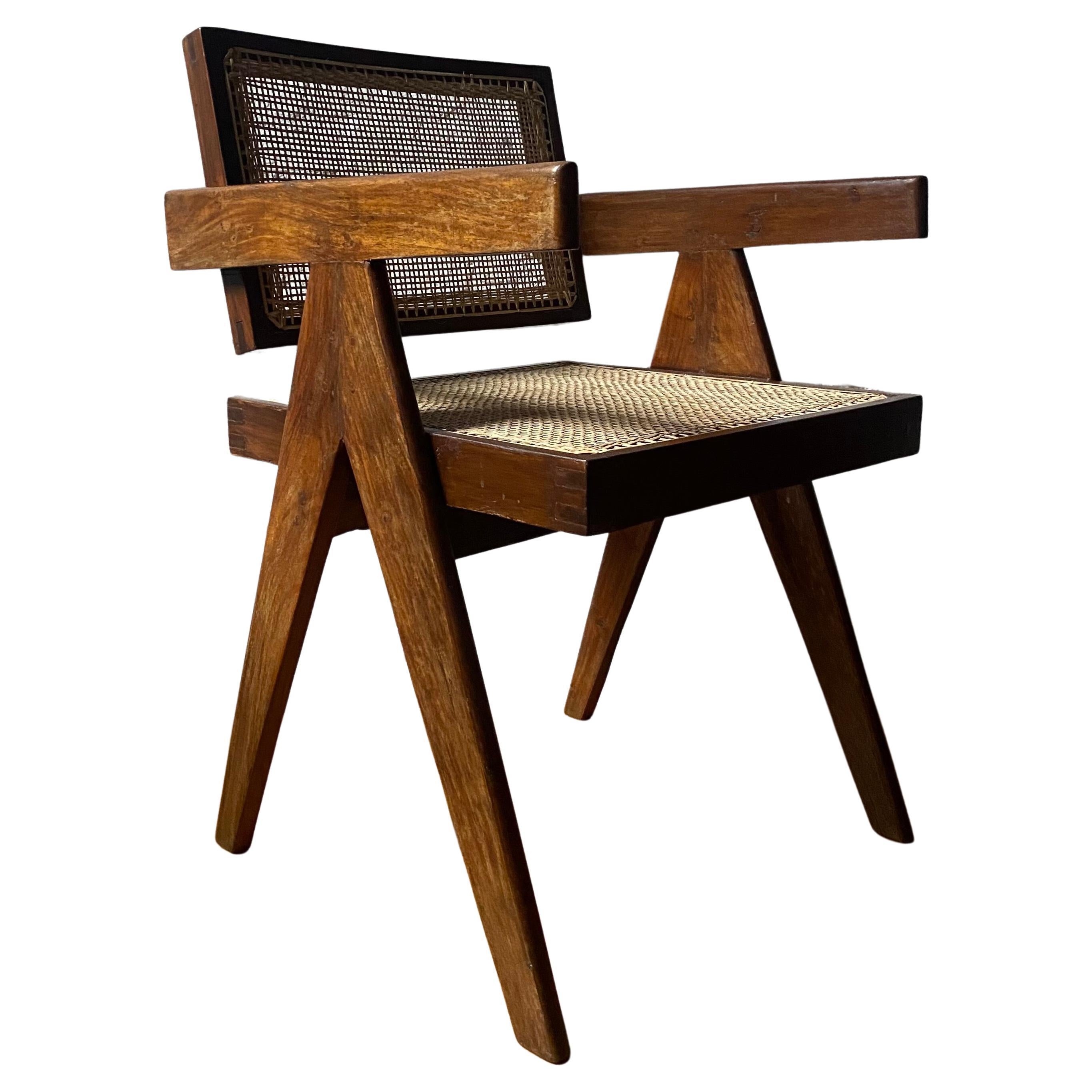 Rosewood Pierre Jeanneret Floating Back Office Chair, 1950s