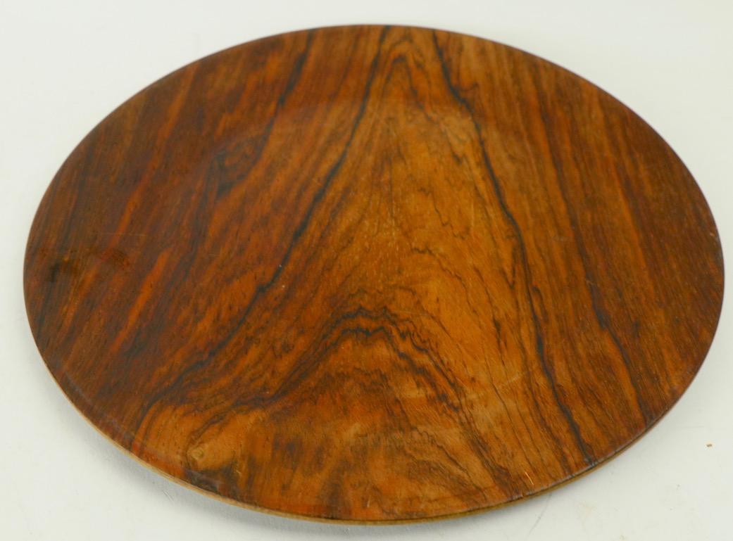 Scandinavian Modern Rosewood Plate by Illums Bolighus