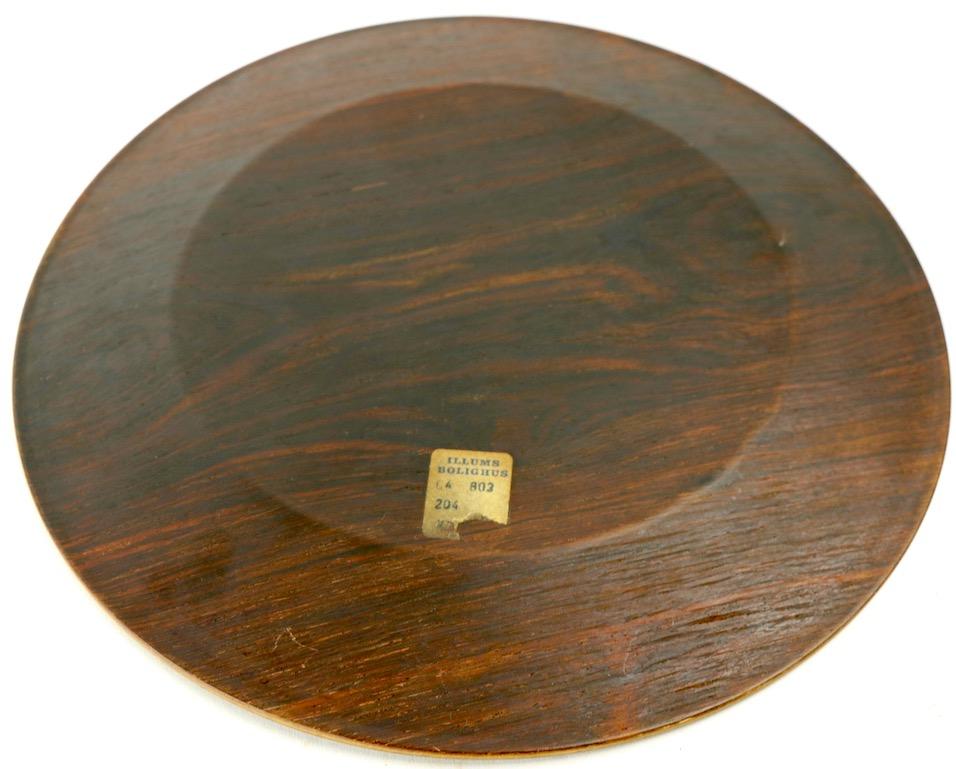 Rosewood Plate by Illums Bolighus In Good Condition In New York, NY