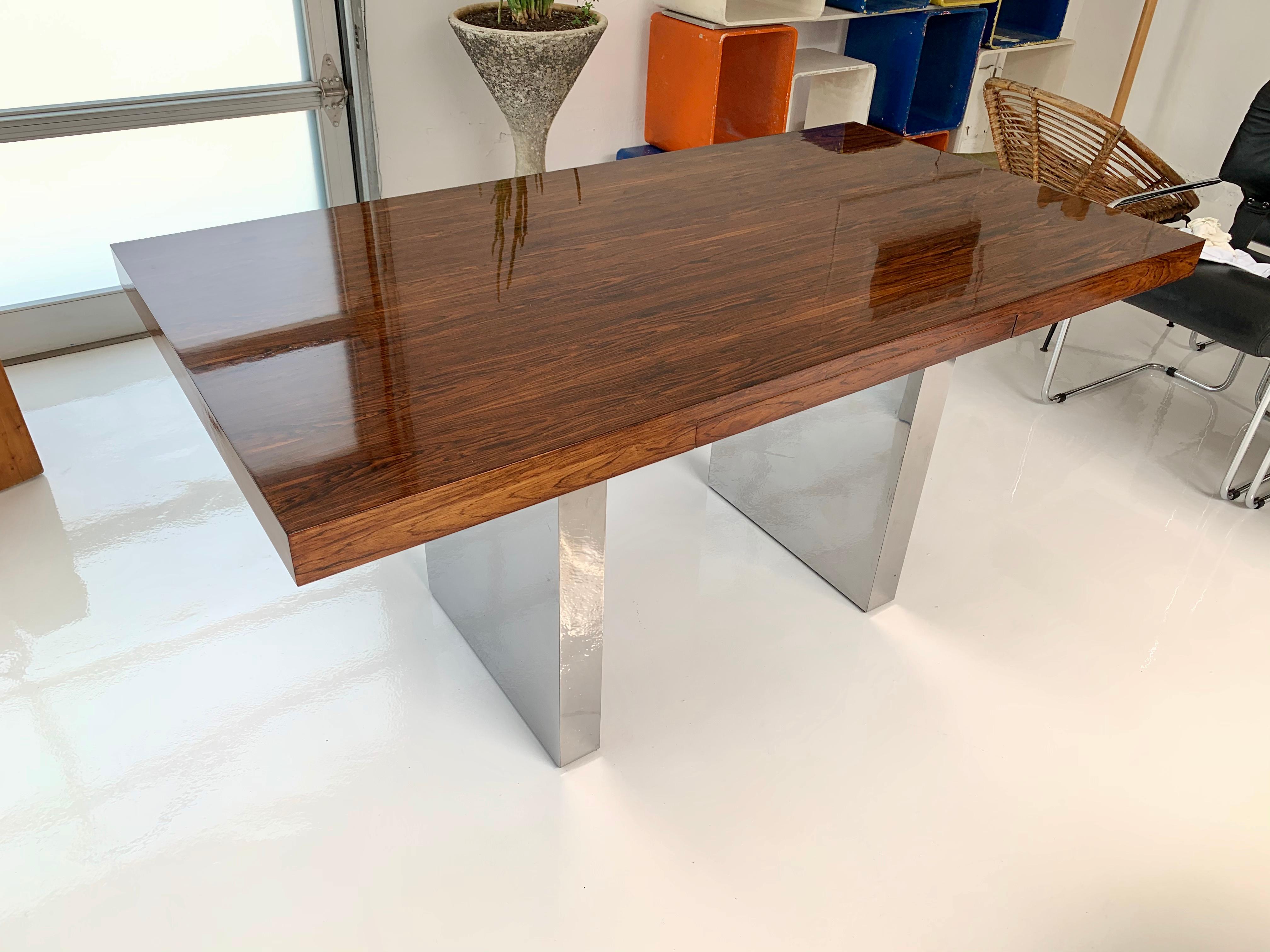 American Rosewood Platform Desk by Roger Sprunger for Dunbar