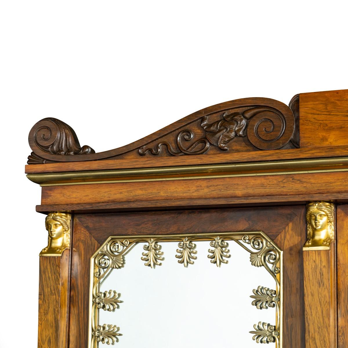 Büroschrank aus Palisanderholz im Regency-Stil mit Knieloch, Seddon und Morel zugeschrieben im Angebot 4