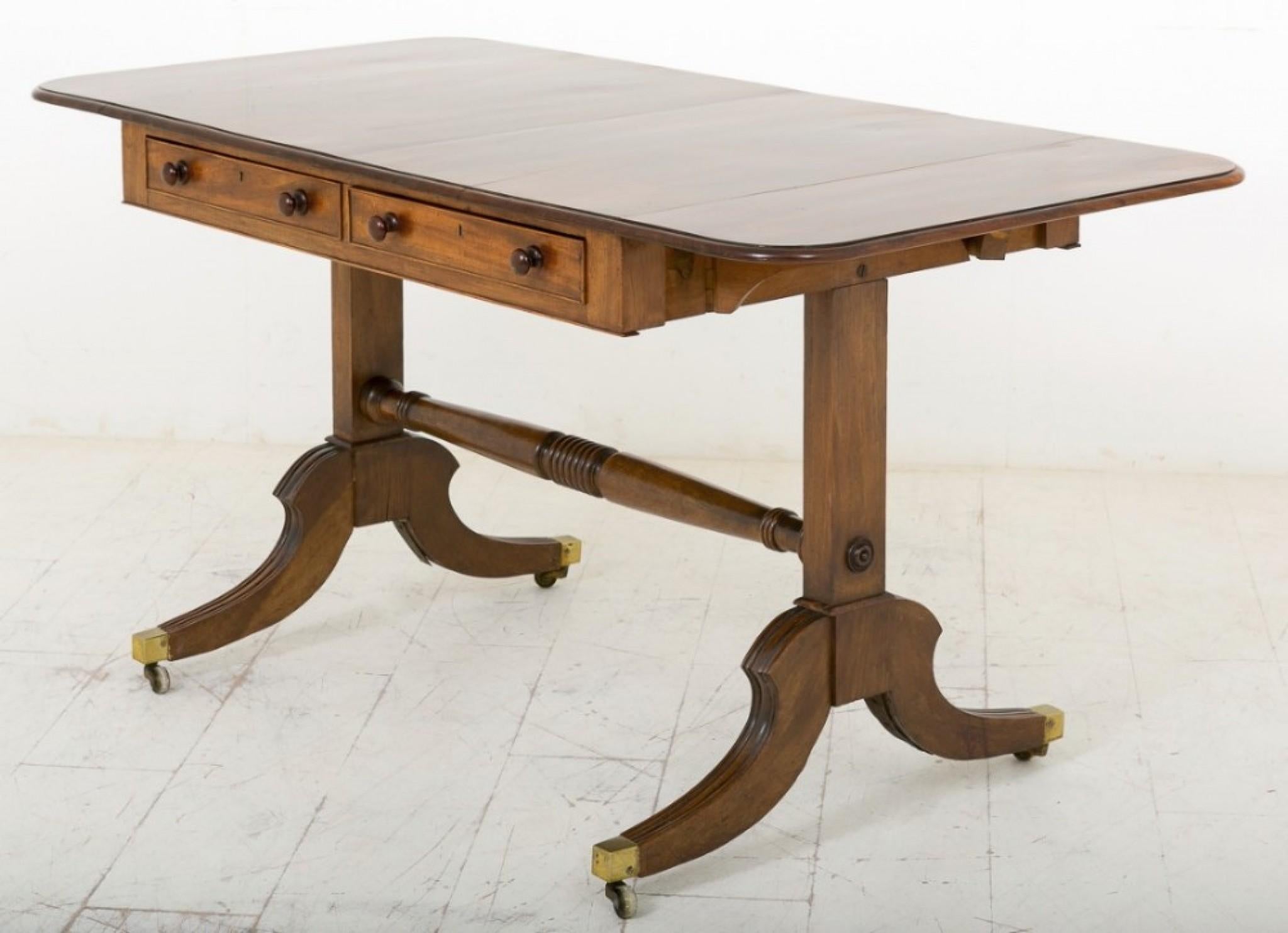 Table de canapé Regency en bois de rose, à rallonge et à abattant en vente 4