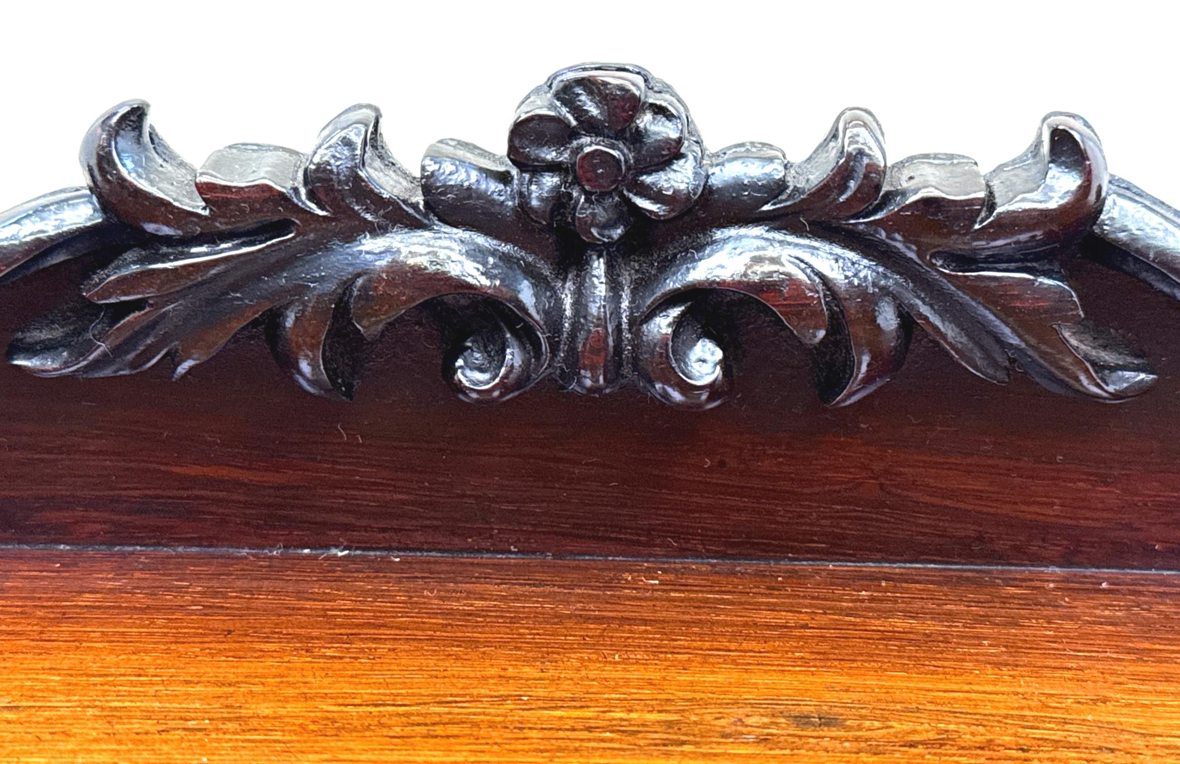 English Rosewood Regency Tea Caddy Miniature Sideboard For Sale