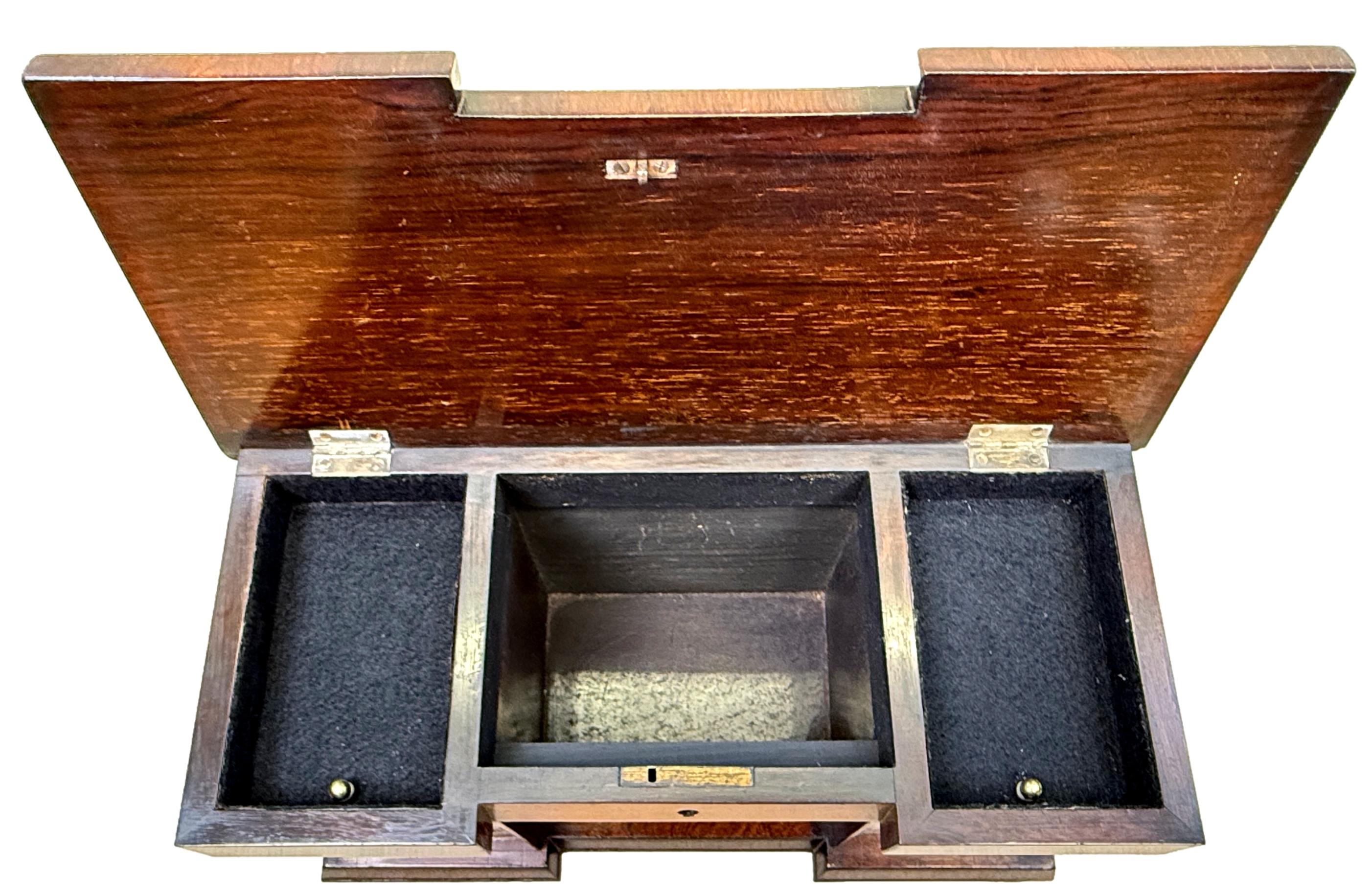 Rosewood Regency Tea Caddy Miniature Sideboard For Sale 1