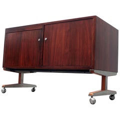 Rosewood Rolling Entertainment Cart