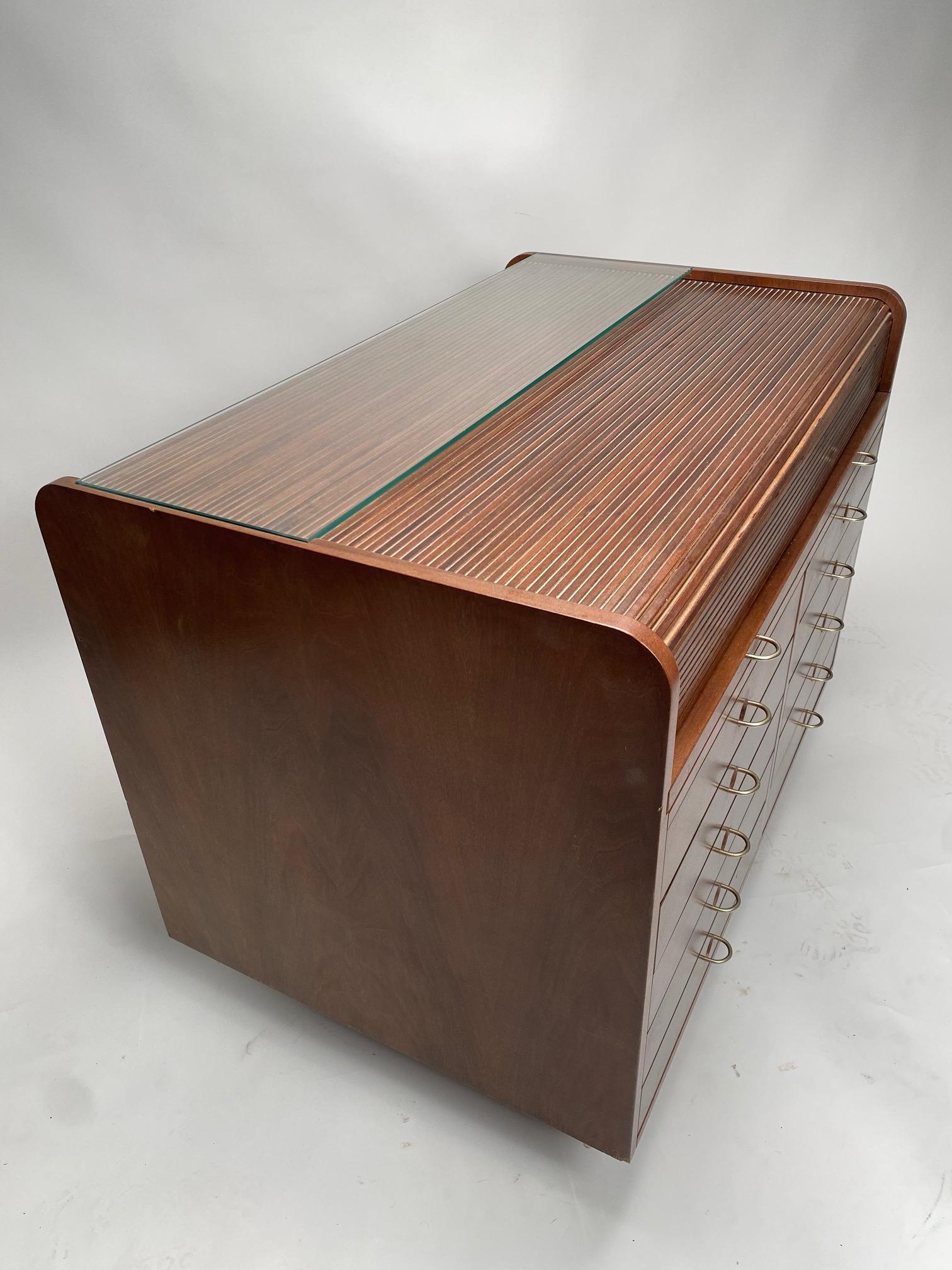 Rolltop-Schreibtisch/Schreibtisch aus Palisanderholz, Modell 804, von Gianfranco Frattini für Bernini im Angebot 5