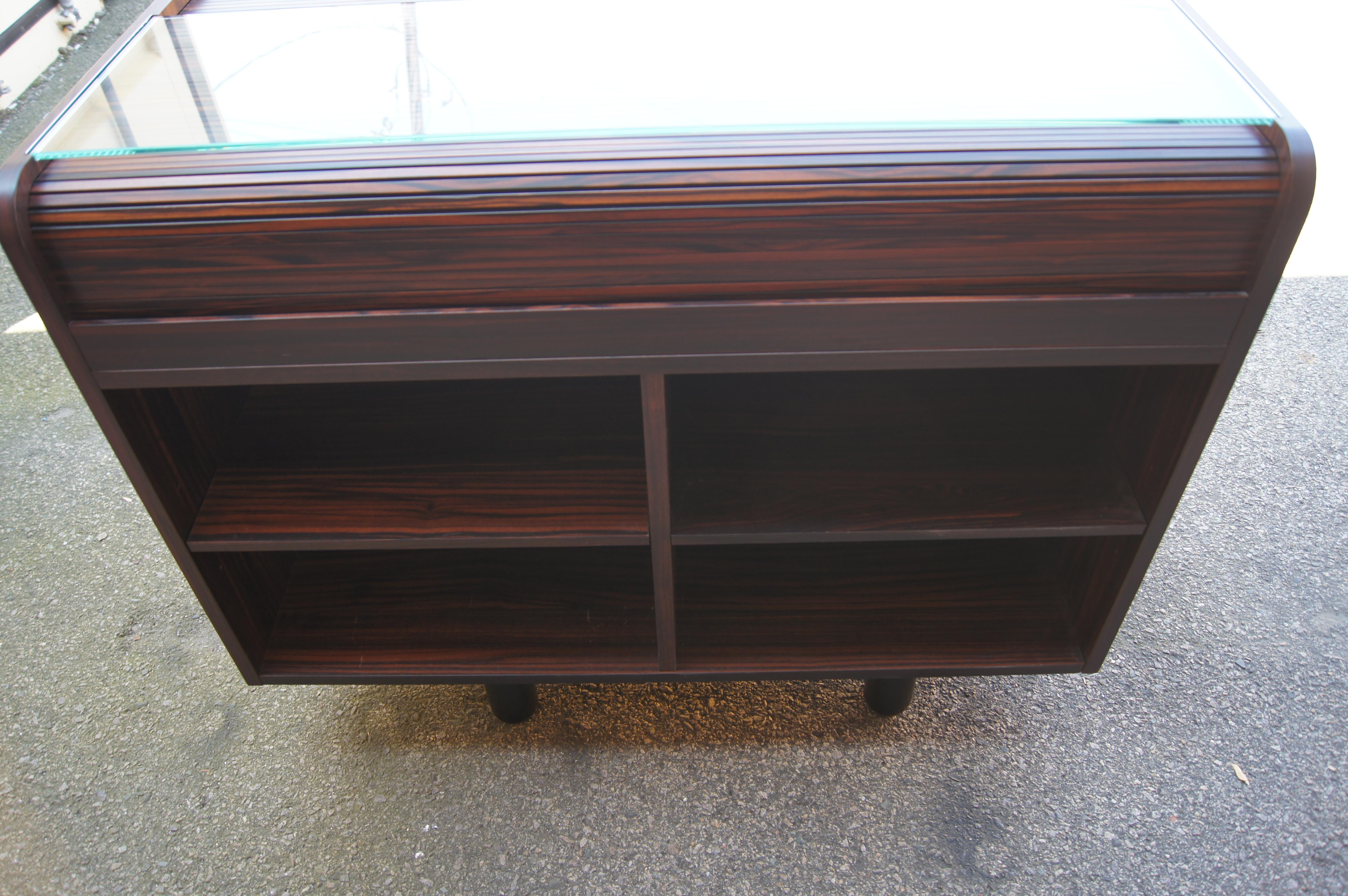 Rosewood Rolltop Desk/Cabinet, Model 804, by Gianfranco Frattini for Bernini For Sale 2