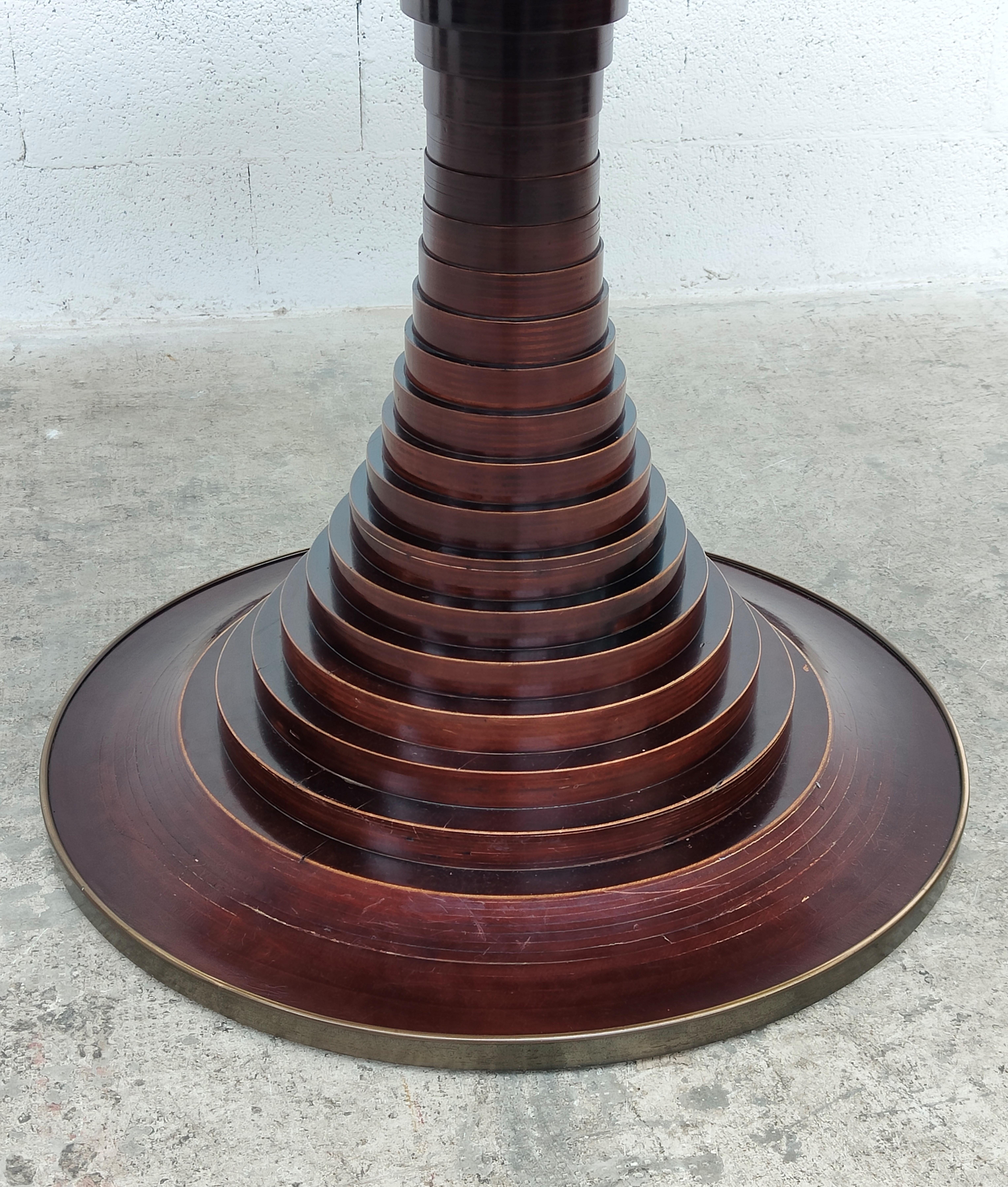 Wooden Round Dining Table by Carlo de Carli for Sormani 60s In Good Condition In Padova, IT
