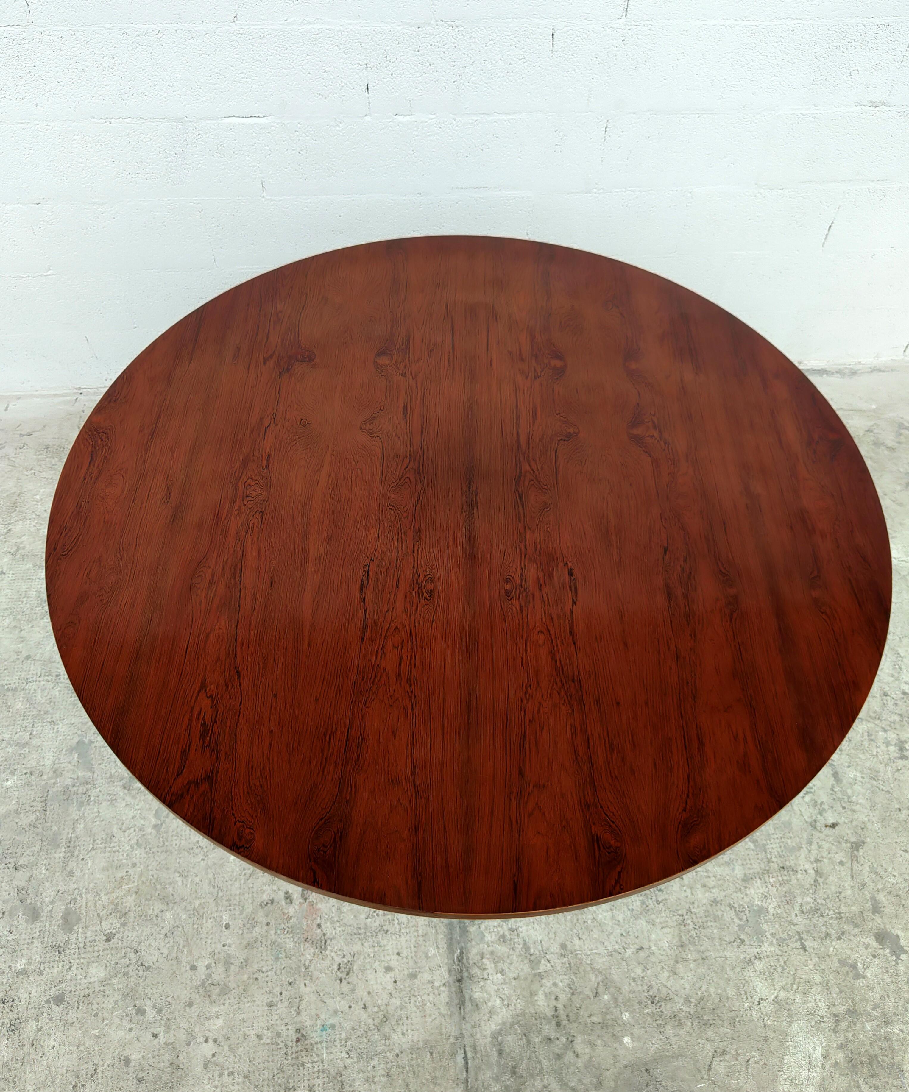 Wooden Round Dining Table by Carlo de Carli for Sormani 60s 1
