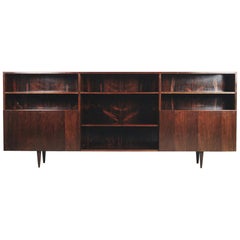 Rosewood RTV Sideboard with Shelves by Ib Kofod-Larsen, Denmark, 1960s