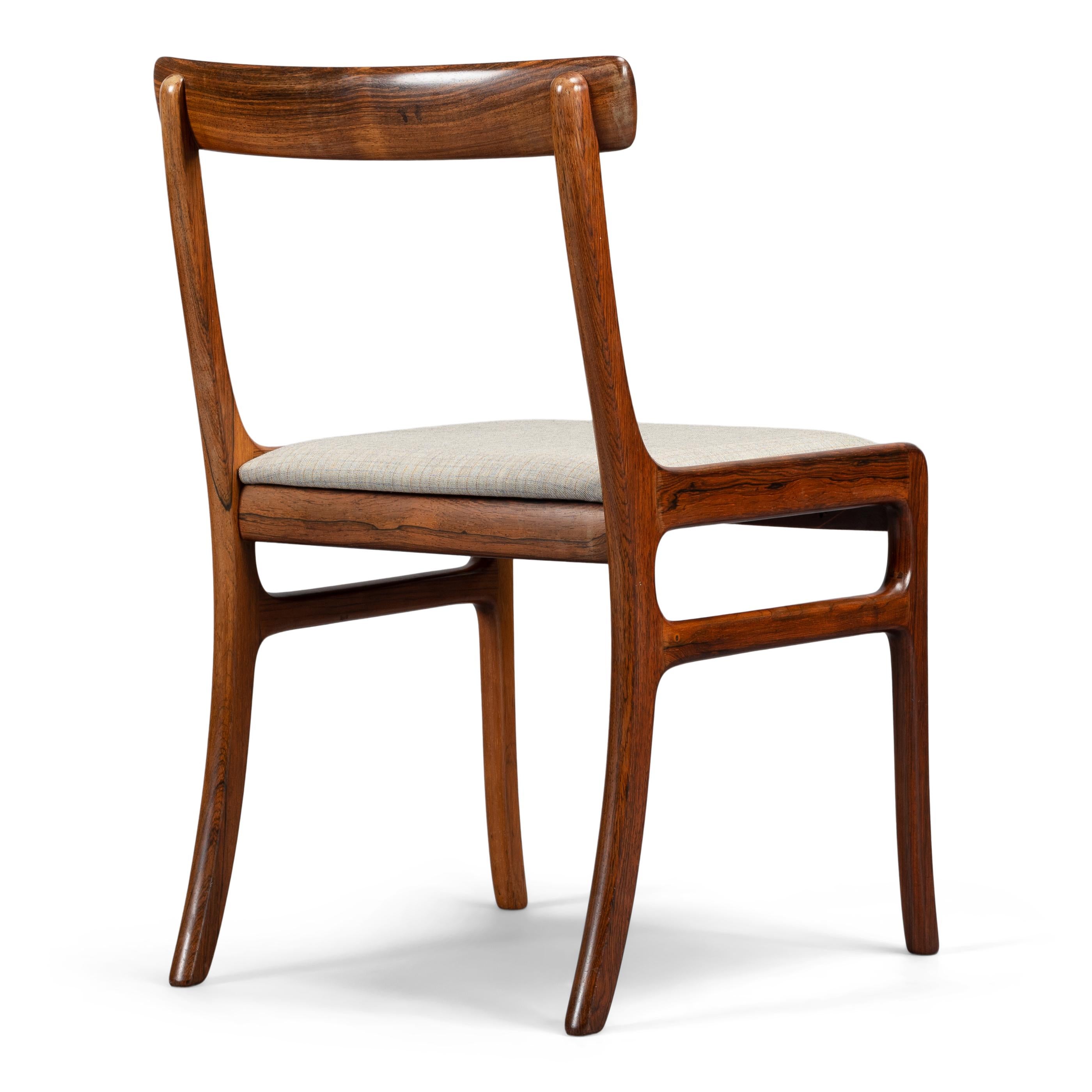 Rosewood Rungstedlund Dining Chairs by Ole Wanscher for PJ Denmark, Set of 4 2