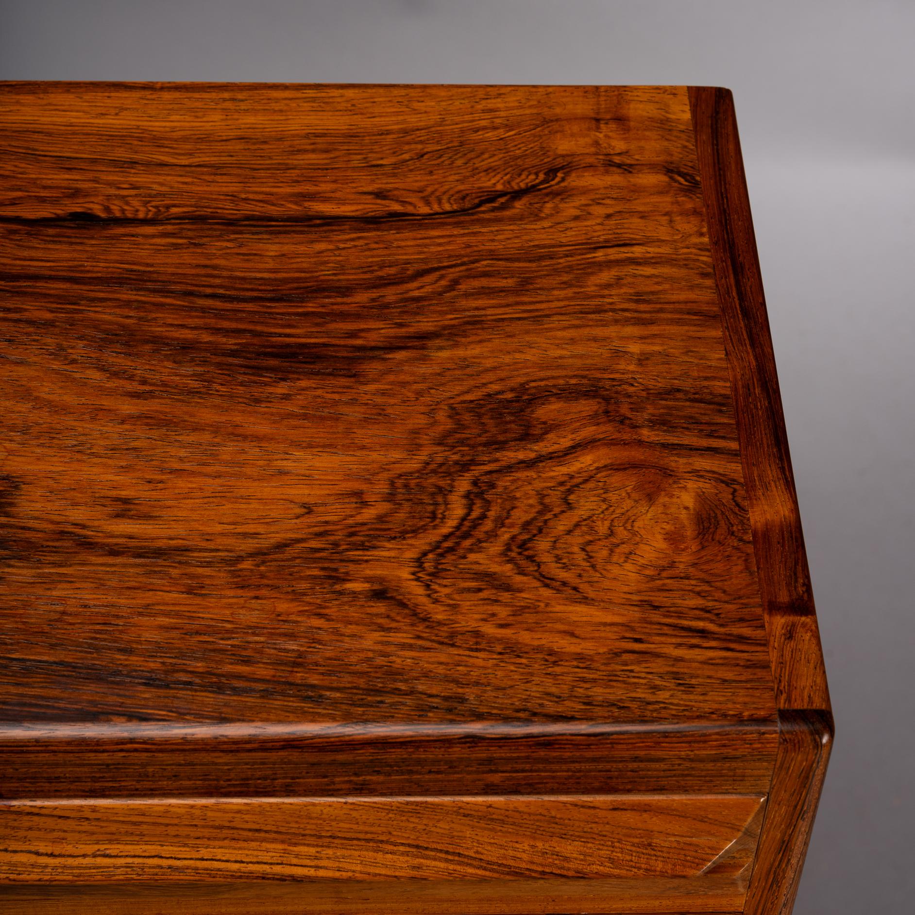 Rosewood Secretaire by Erling Torvits for Klim Mobelfabrik, 1960s For Sale 8