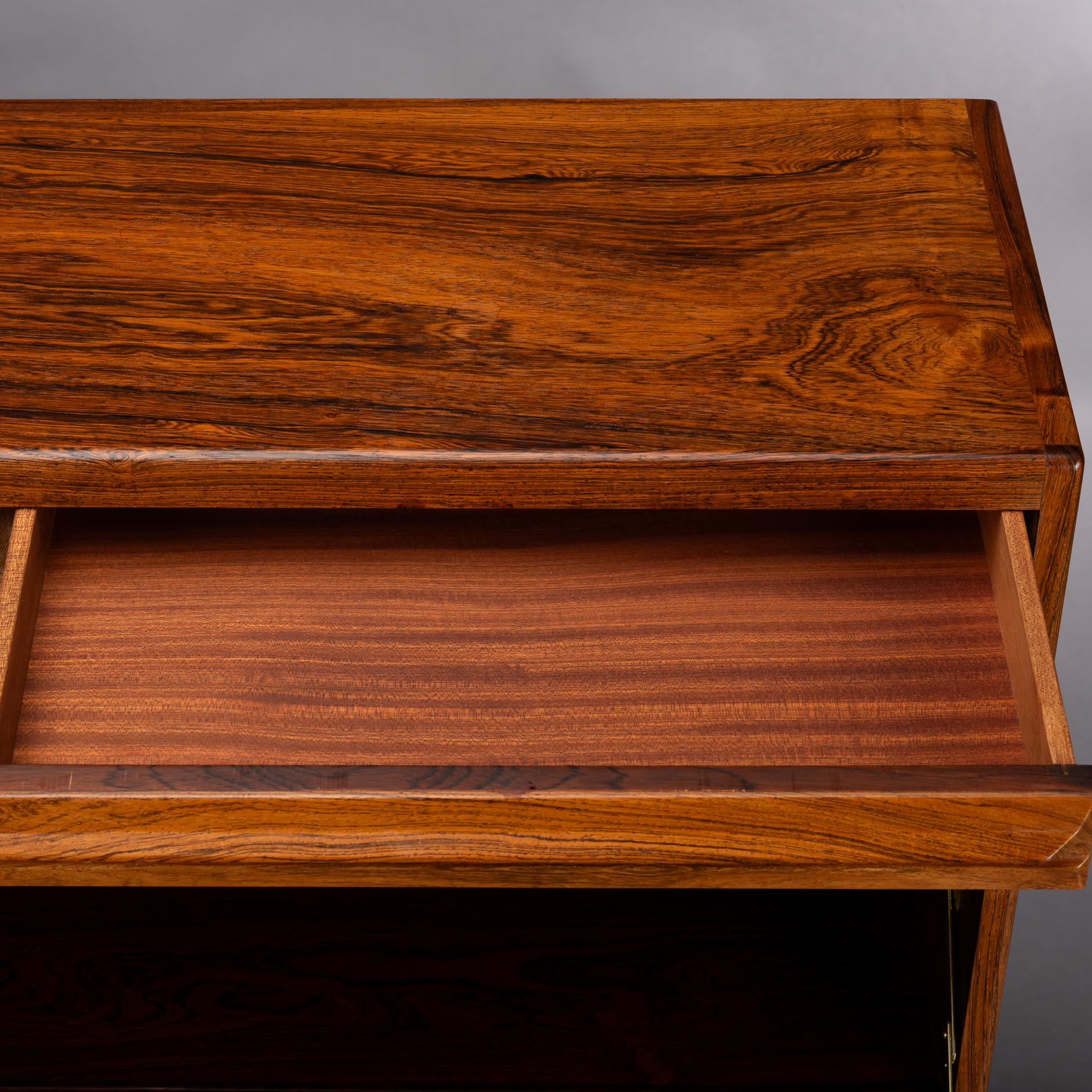 Rosewood Secretaire by Erling Torvits for Klim Mobelfabrik, 1960s For Sale 9
