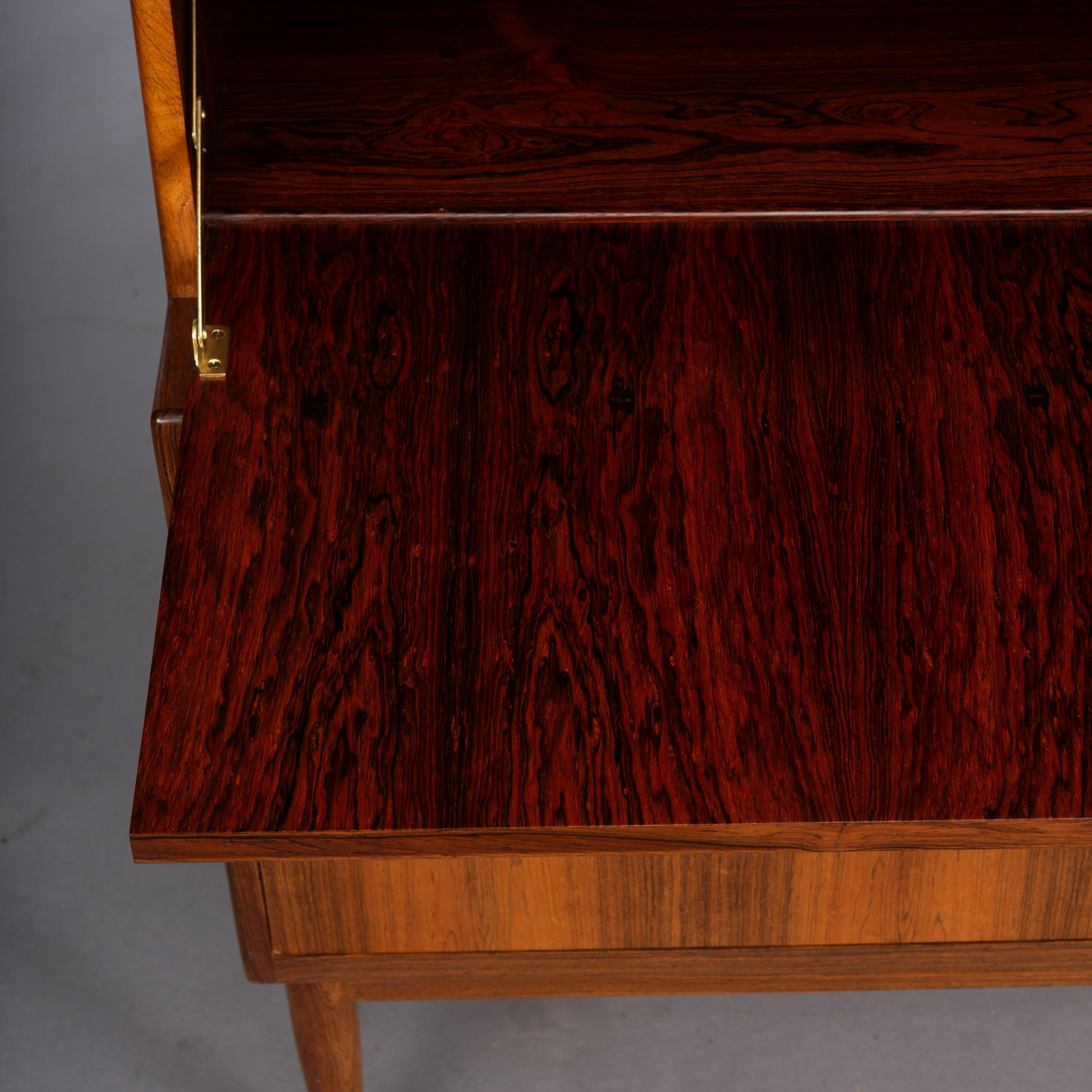 Rosewood Secretaire by Erling Torvits for Klim Mobelfabrik, 1960s For Sale 11