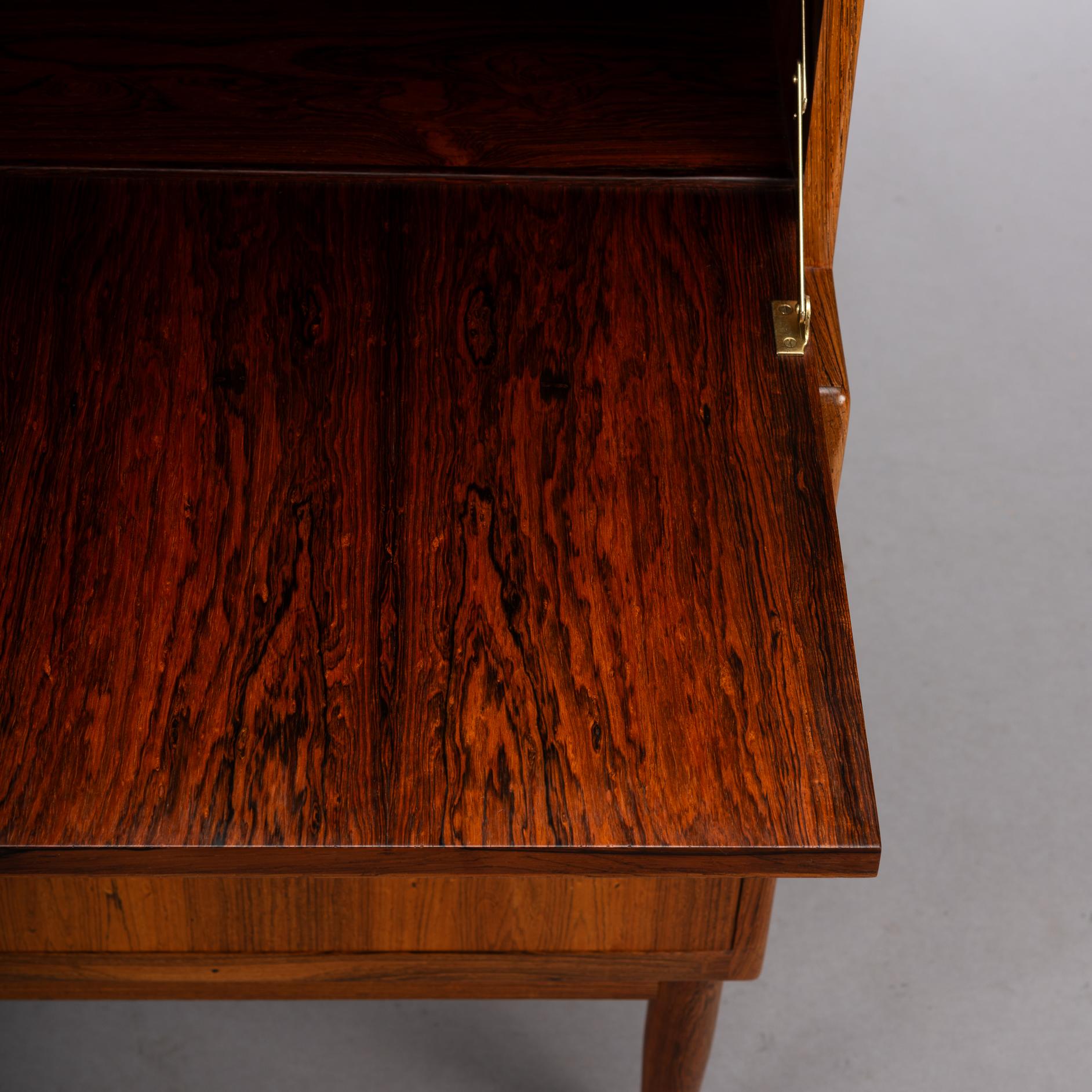 Rosewood Secretaire by Erling Torvits for Klim Mobelfabrik, 1960s For Sale 13