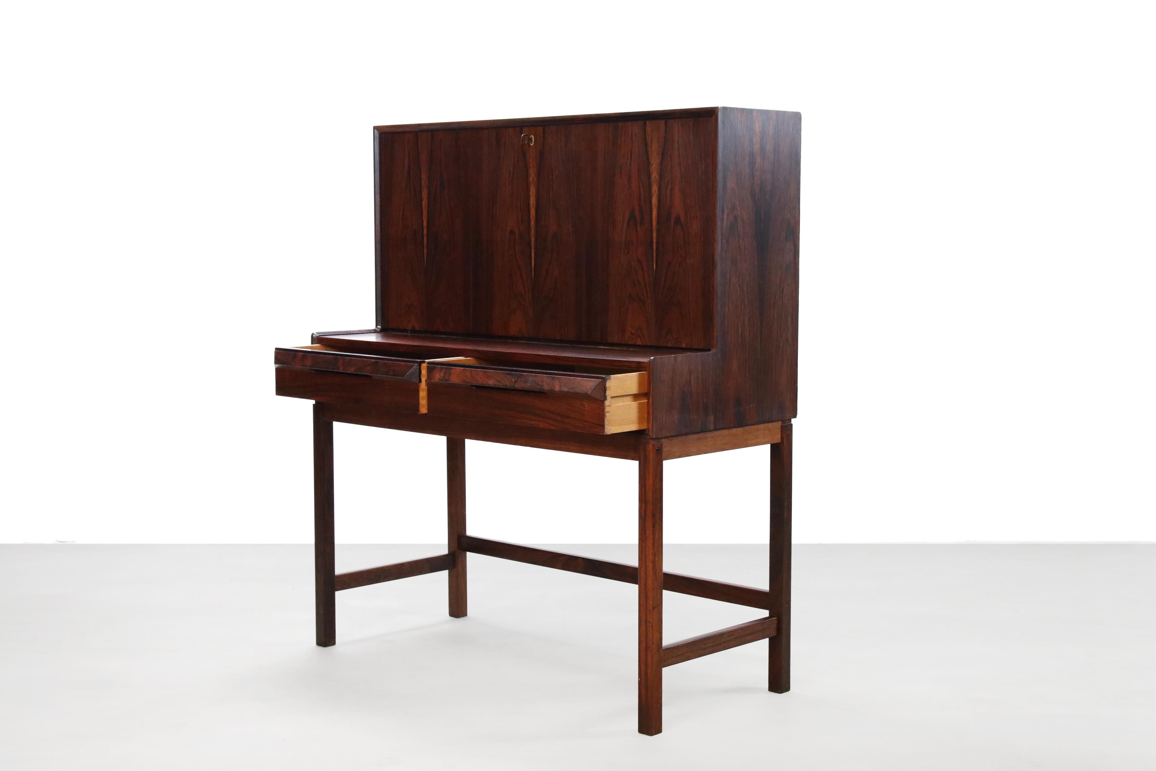 Rosewood Secretary by Torbjørn Afdal for Bruksbo Melemstrands, Norway, 1960 In Good Condition In Amsterdam, Noord Holland