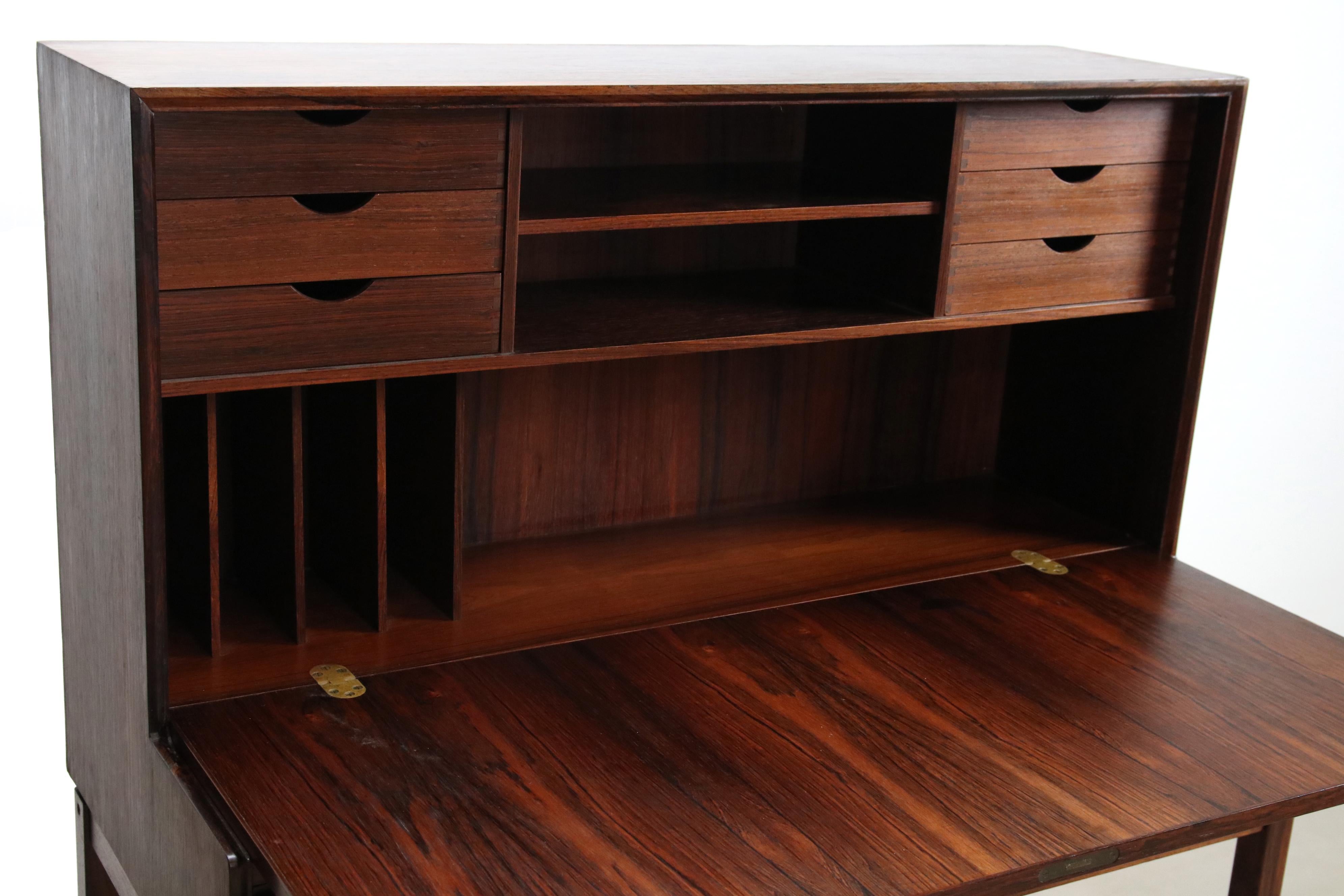 20th Century Rosewood Secretary by Torbjørn Afdal for Bruksbo Melemstrands, Norway, 1960