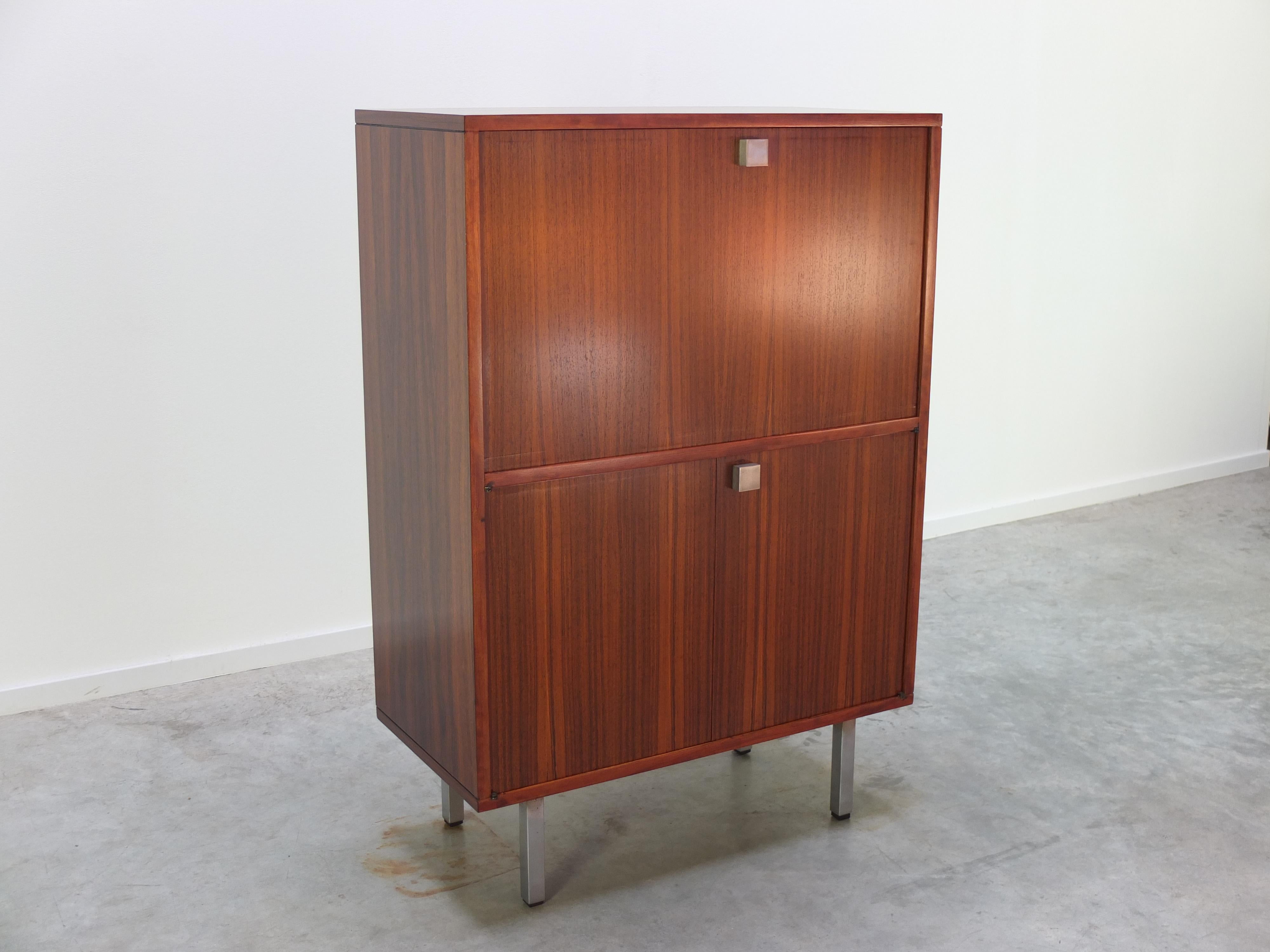Mid-Century Modern Rosewood Secretary Cabinet by Alfred Hendrickx for Belform, 1960s