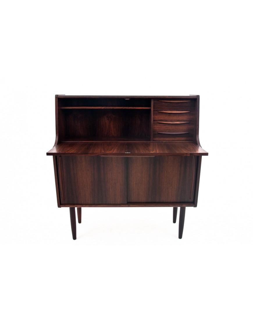 Rosewood secretary desk, Denmark, 1960s. In Good Condition For Sale In Chorzów, PL