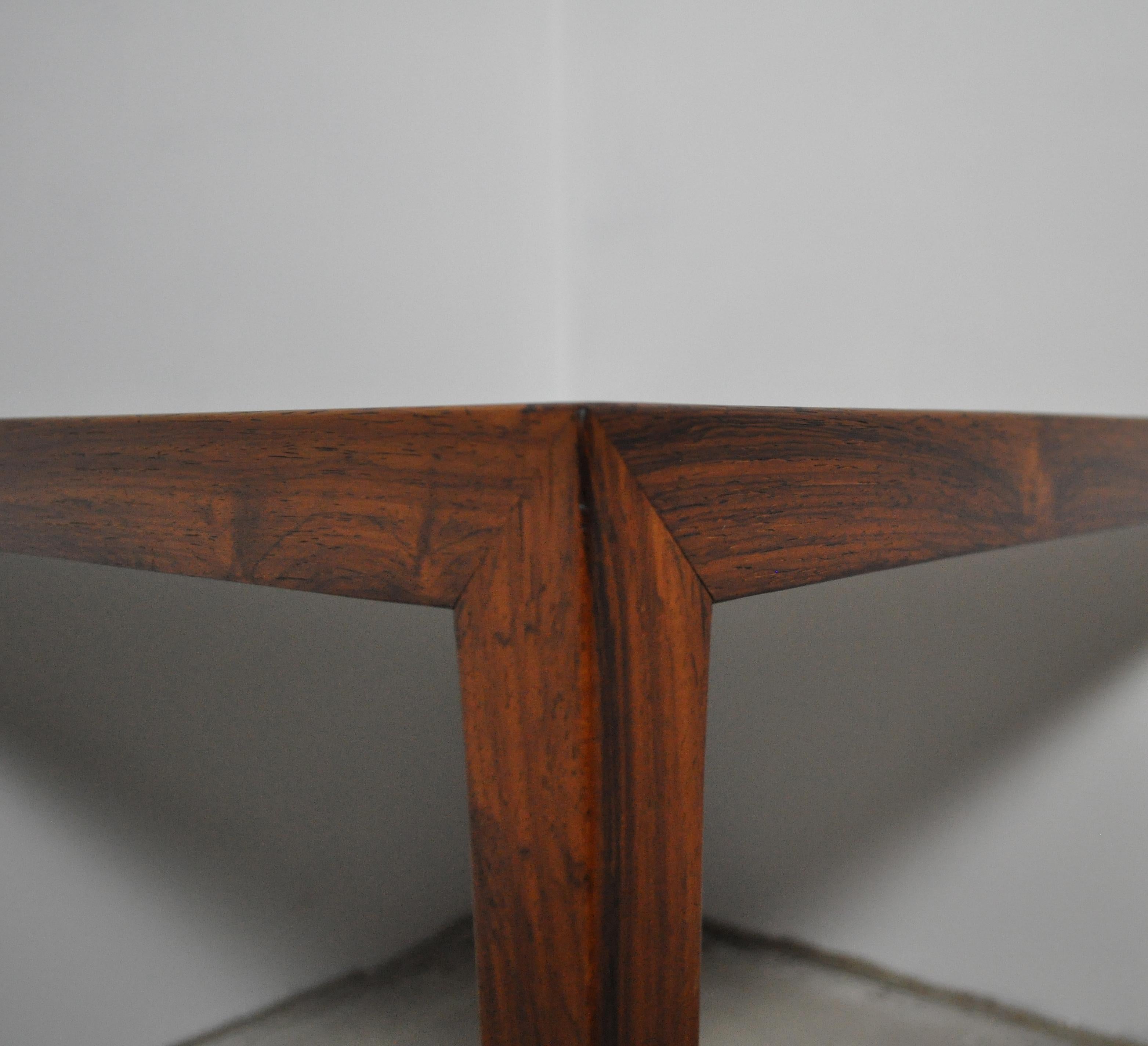 Rosewood Severin Hansen Coffee Table by Haslev Møbelsnedkeri in Denmark For Sale 1