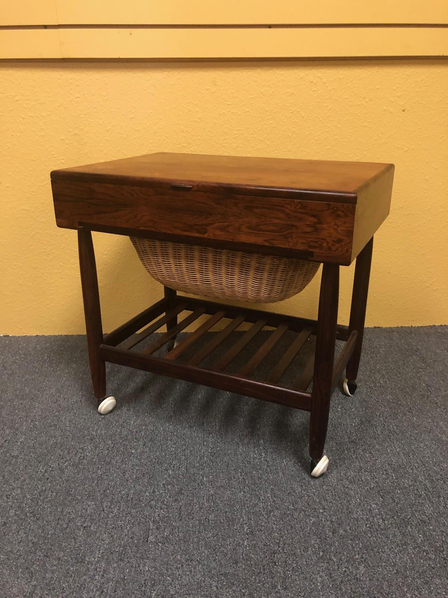 Rosewood Sewing Table by Ejvind Johansson  5