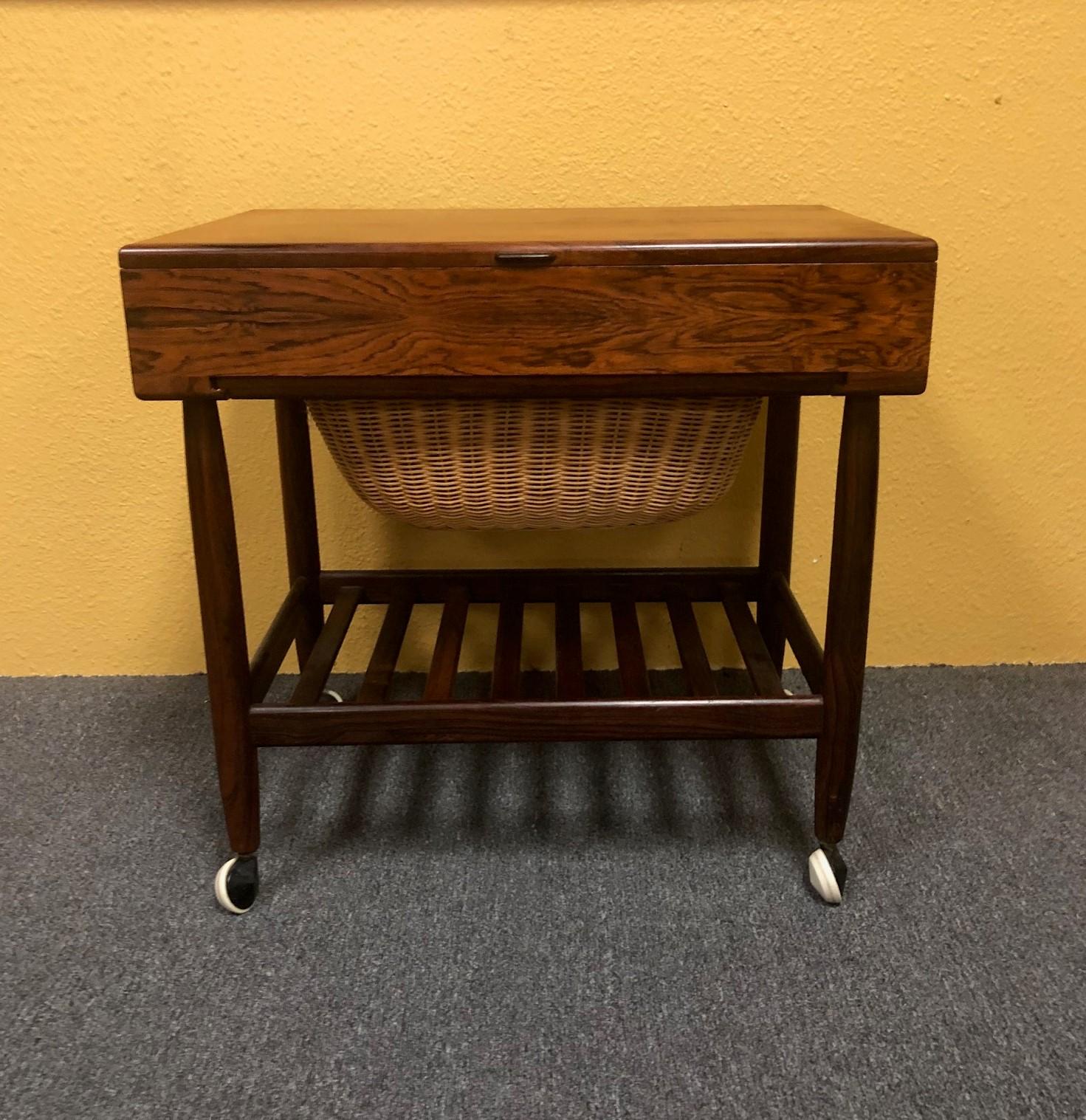 20th Century Rosewood Sewing Table by Ejvind Johansson 