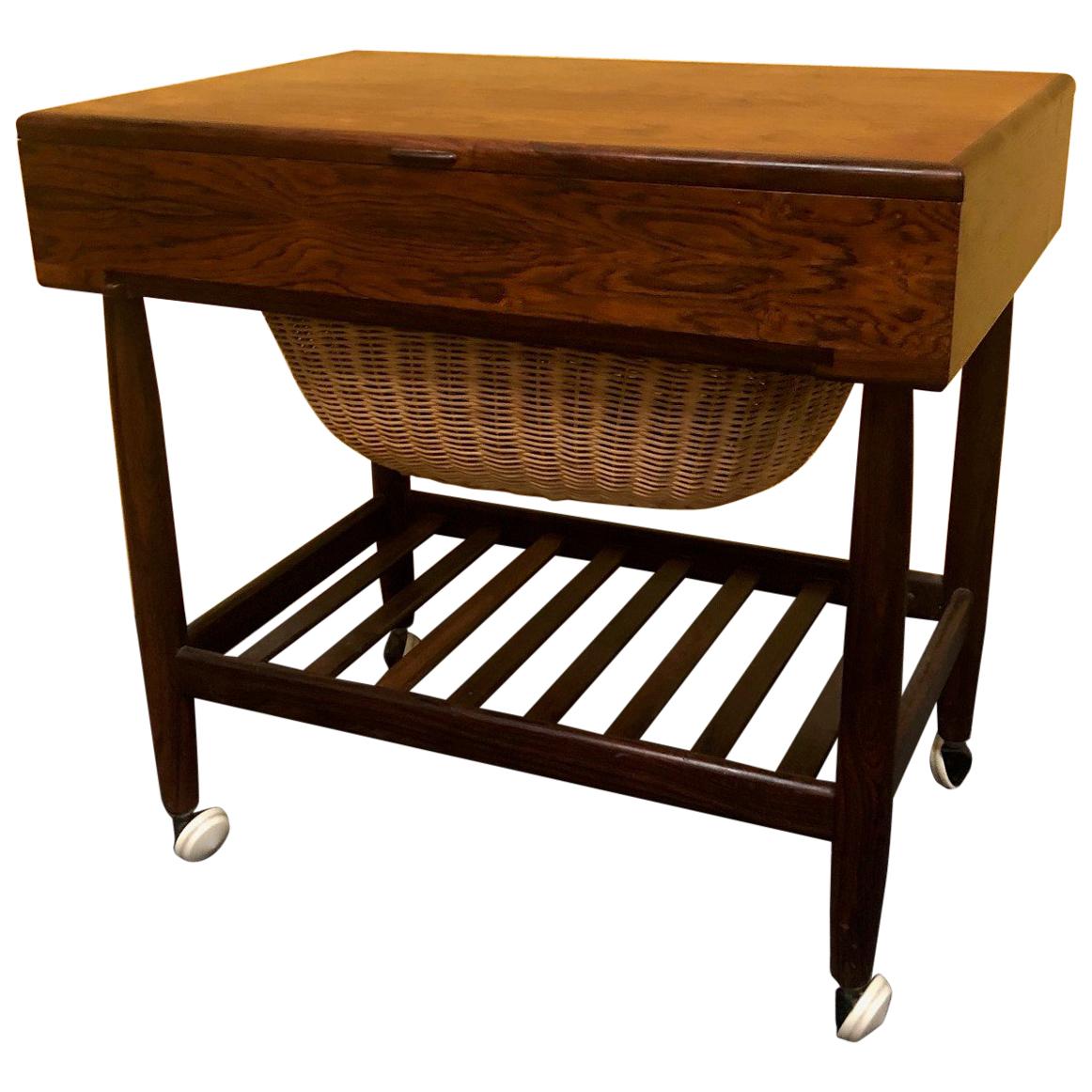 Rosewood Sewing Table by Ejvind Johansson 