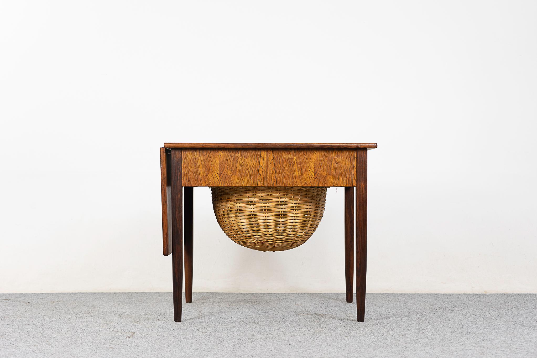 Rosewood Sewing Table by Johannes Andersen For Sale 3