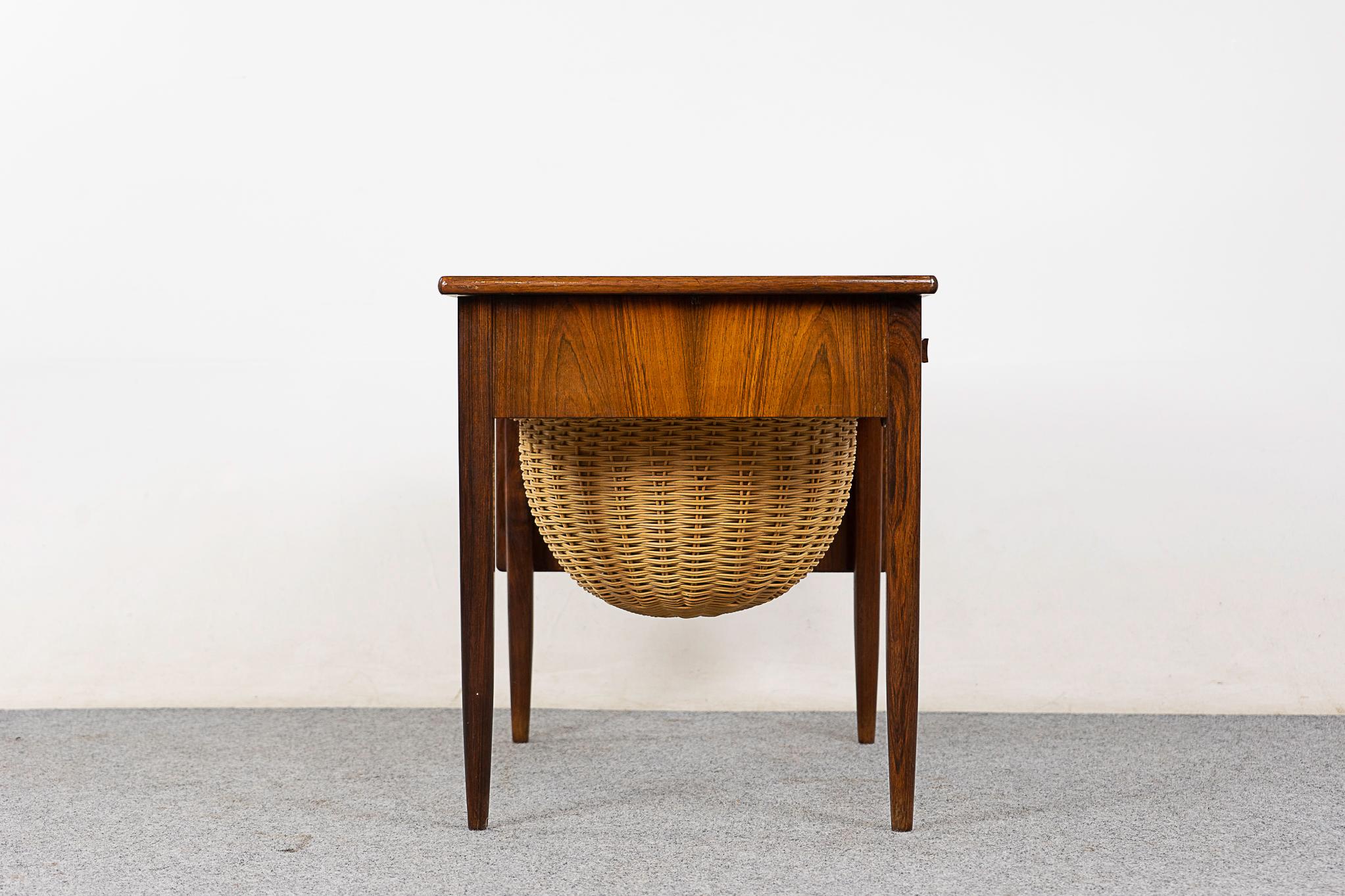 Rosewood Sewing Table by Johannes Andersen For Sale 5