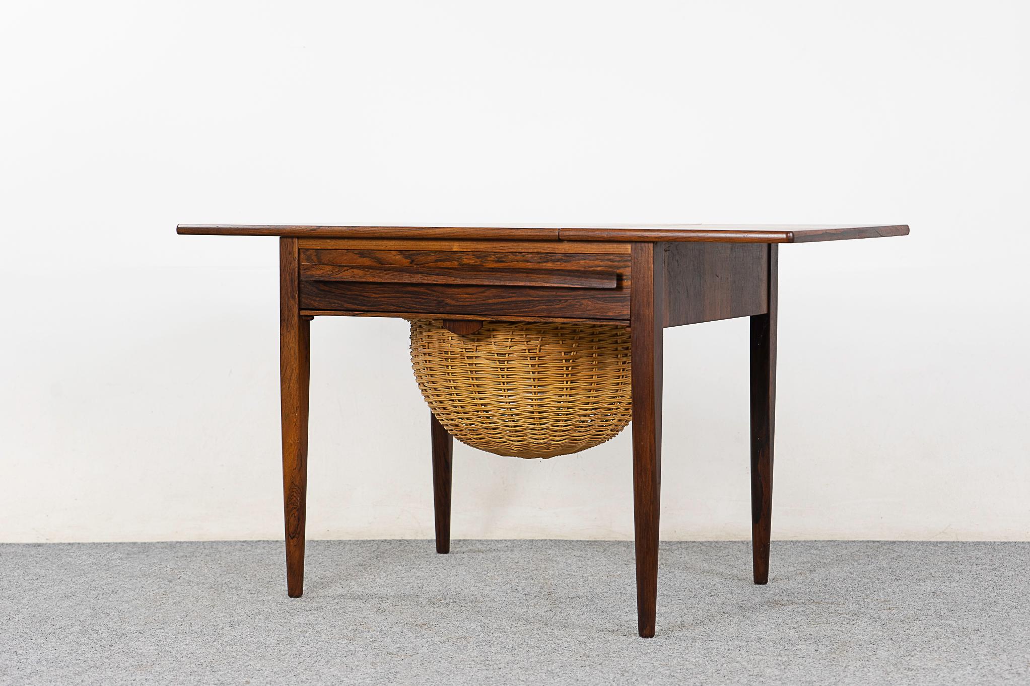 Rosewood Sewing Table by Johannes Andersen For Sale 1