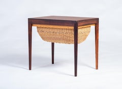 Rosewood Sewing Table by Severin Hansen for Haslev Møbelsnedkeri, Denmark, 1960s
