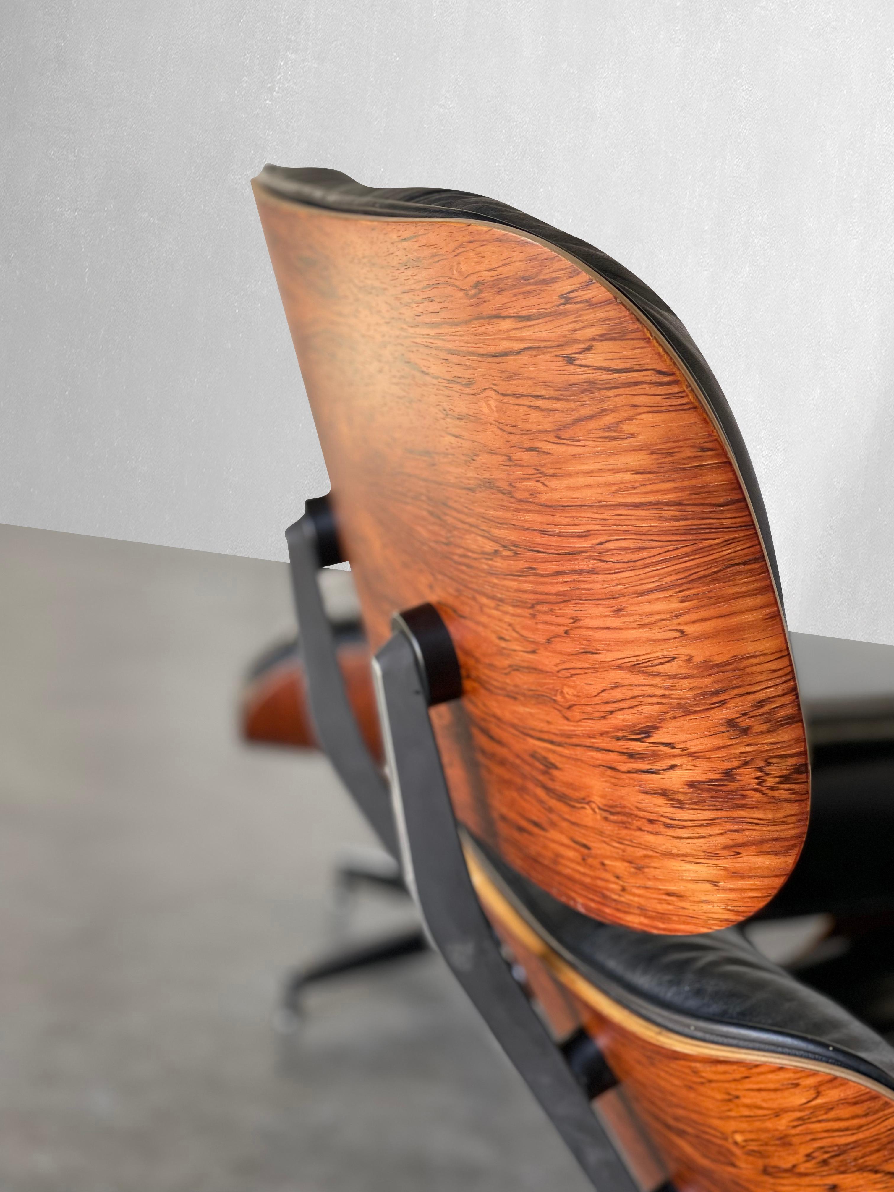 Chaise longue et ottoman Eames en bois de rose, 3e génération 4