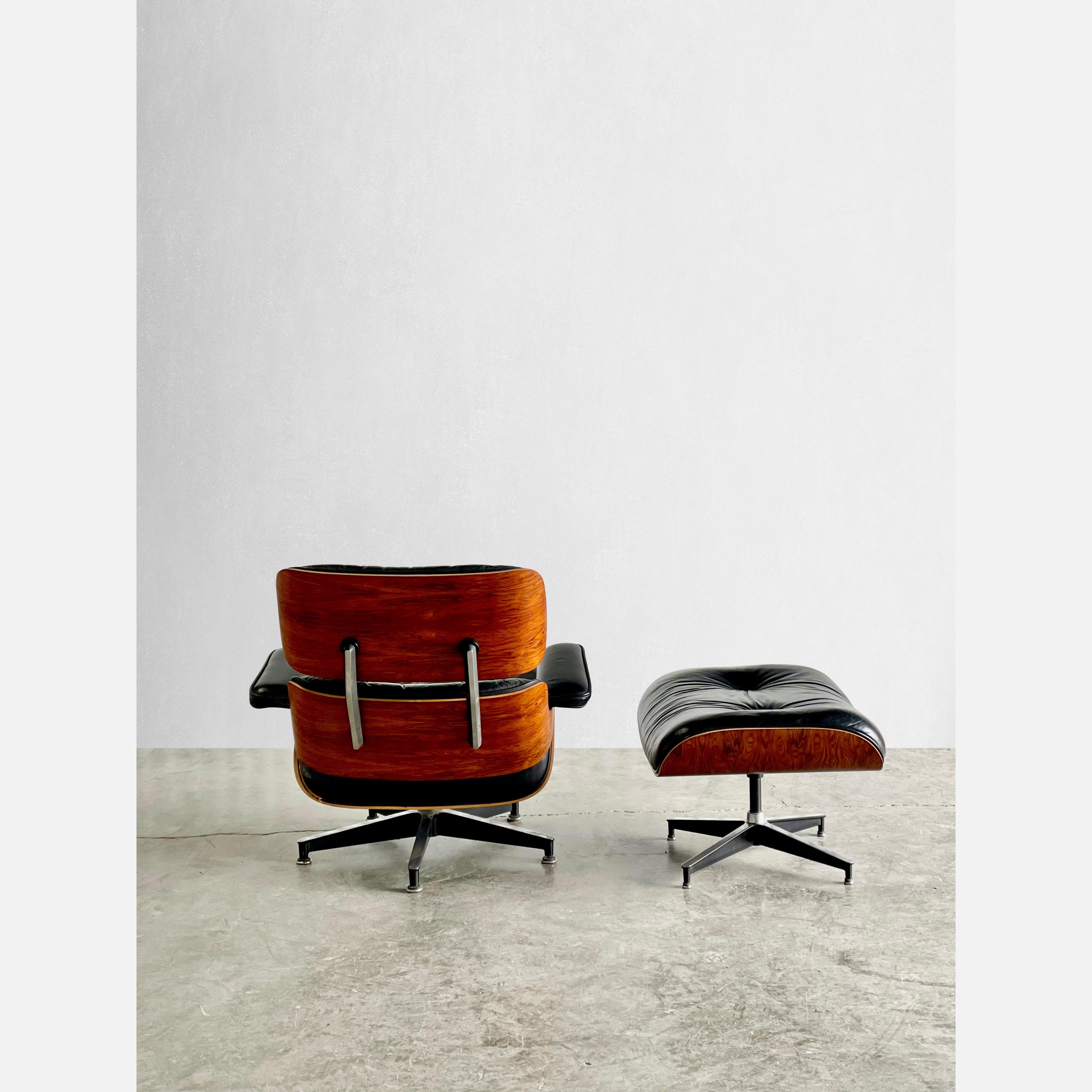 Chaise longue et ottoman Eames en bois de rose, 3e génération 8