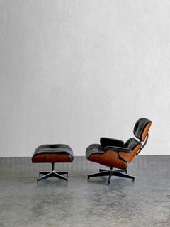 Rosewood Shell Eames Lounge Chair and Ottoman, 3rd Generation