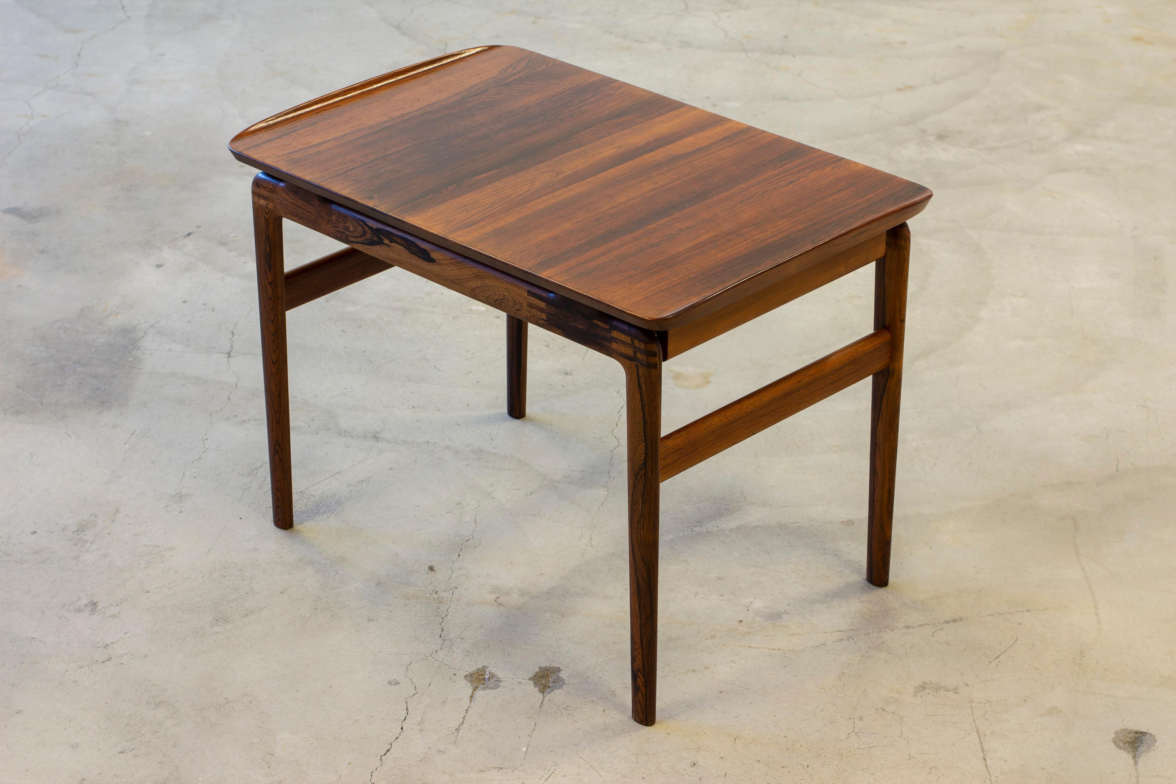 Scandinavian Modern Rosewood side table by Hvidt & Mølgaard, denmark, 1960s, palisander