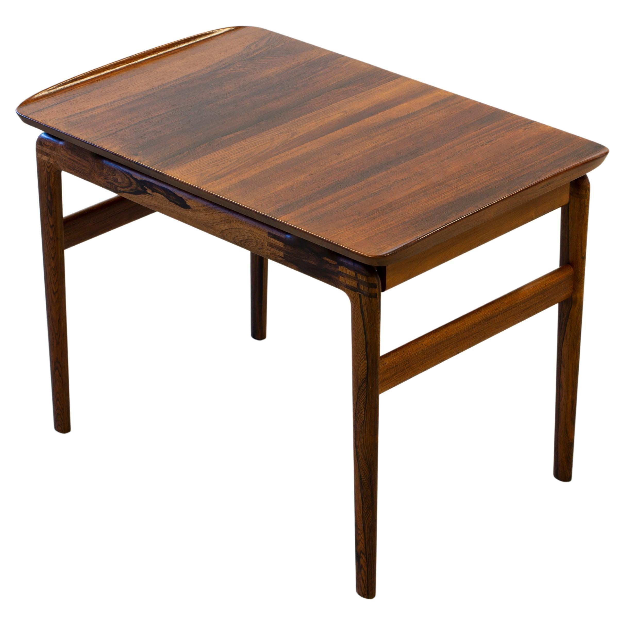 Rosewood side table by Hvidt & Mølgaard, denmark, 1960s, palisander