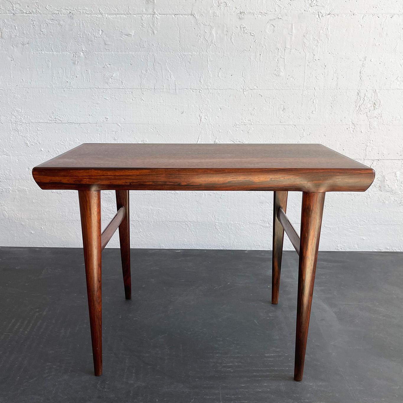 Scandinavian Modern Rosewood Side Table By Johannes Andersen For CFC Silkeborg, Denmark For Sale