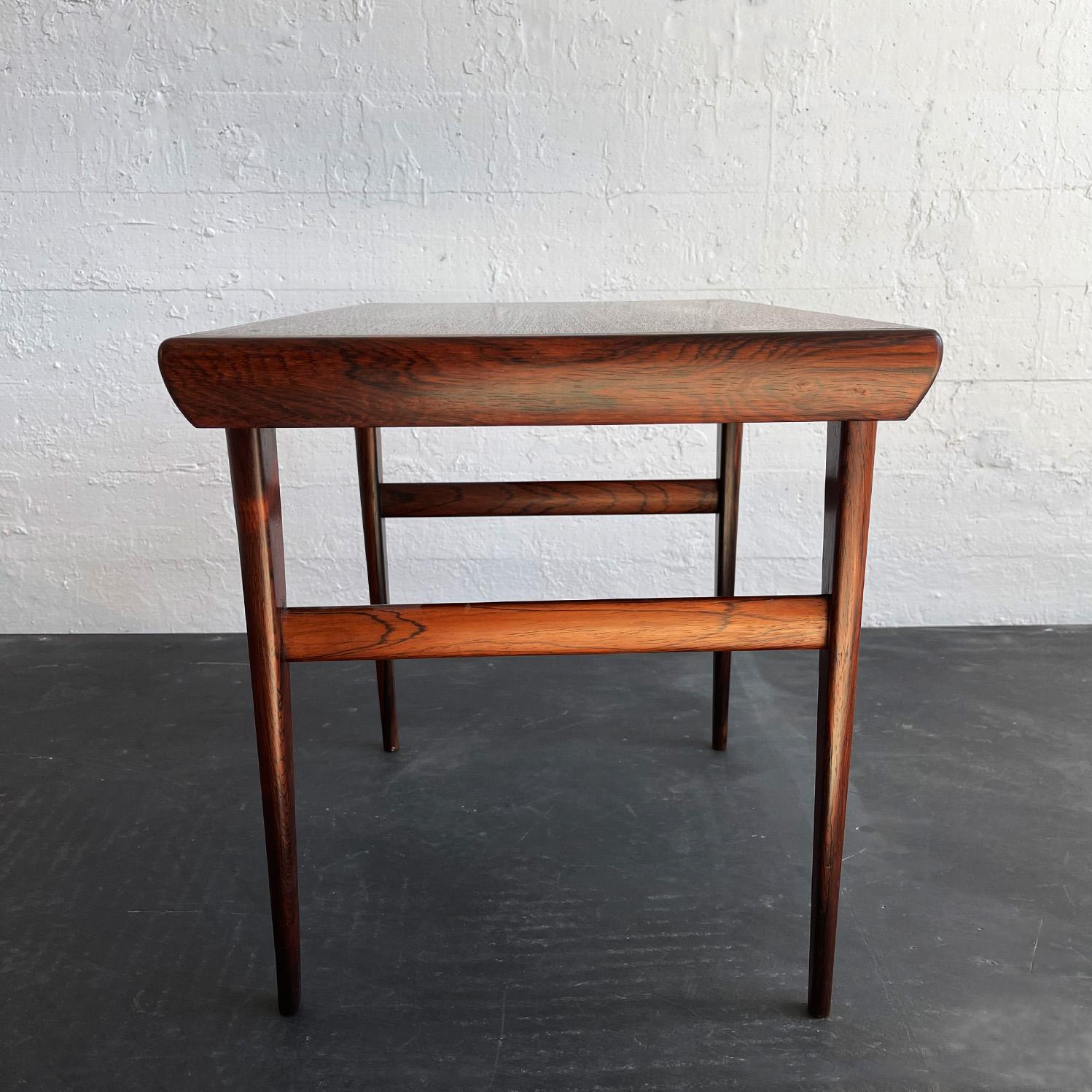 20th Century Rosewood Side Table By Johannes Andersen For CFC Silkeborg, Denmark For Sale