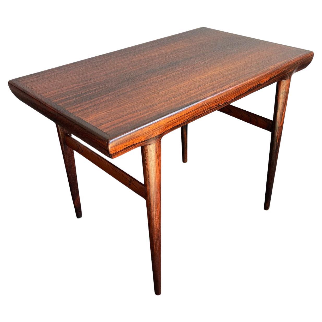 Rosewood Side Table By Johannes Andersen For CFC Silkeborg, Denmark For Sale
