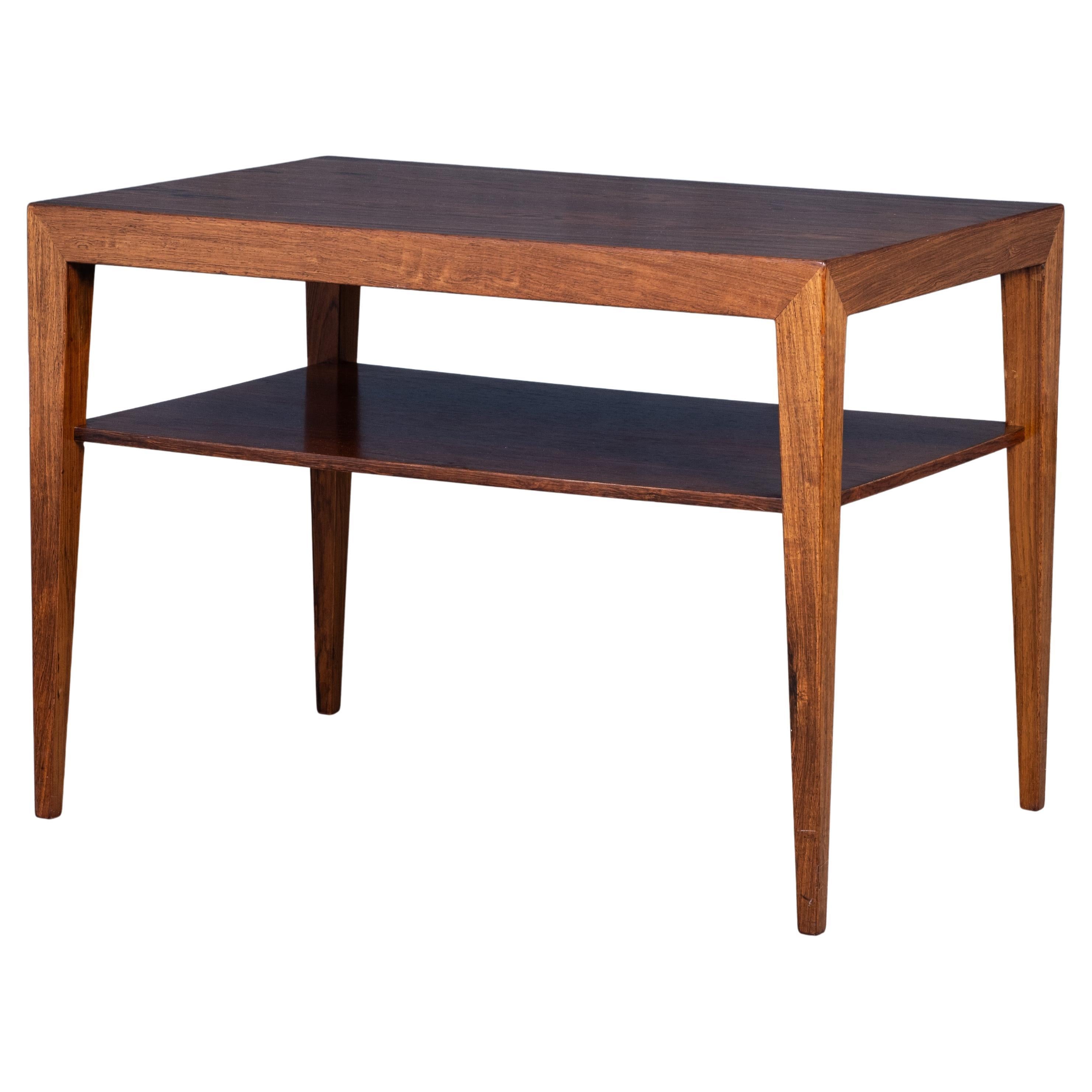 Mesa auxiliar de palisandro de Severin Hansen para Haslev Møbelfabrik, años 50 en venta