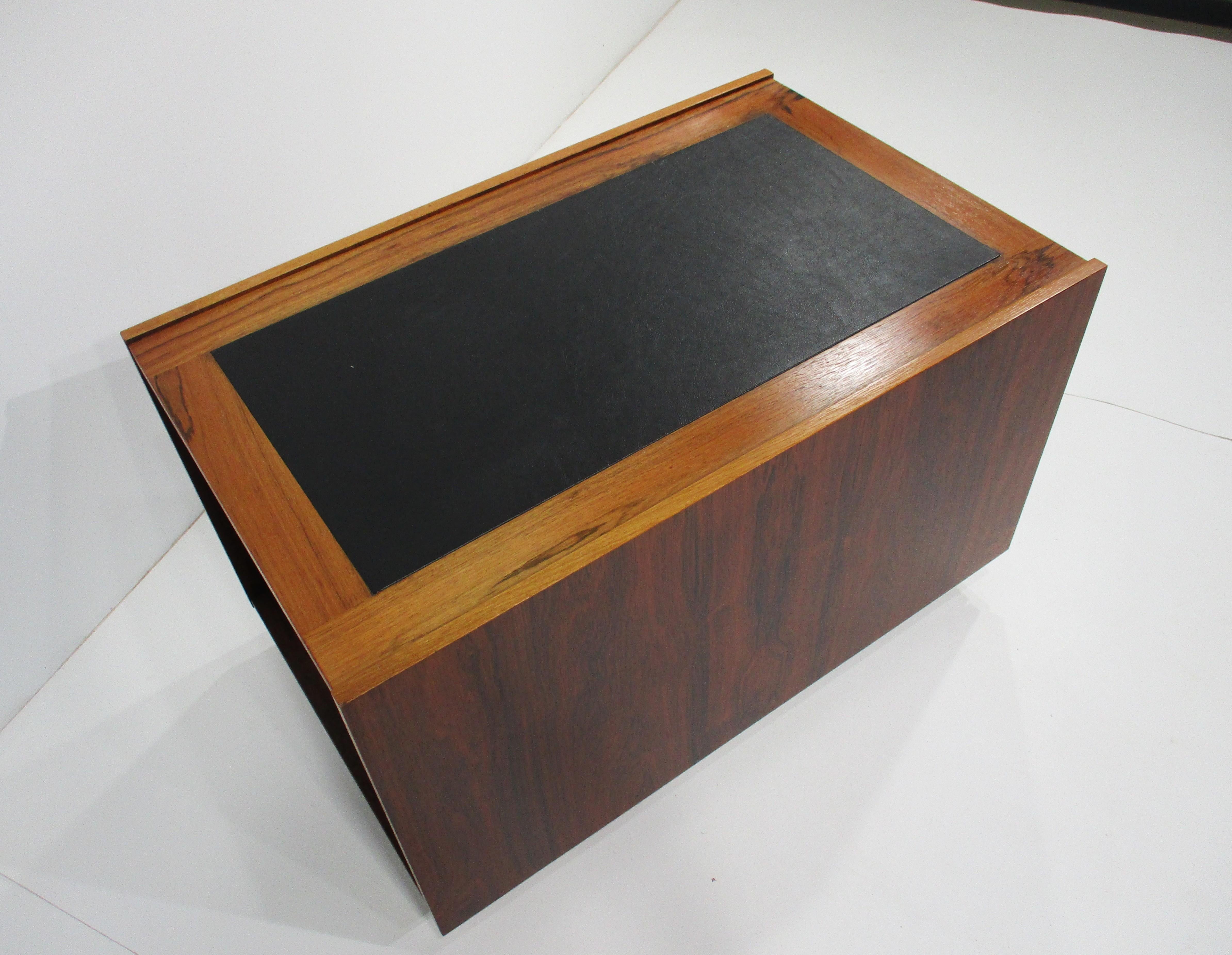 Johanner Sorth Rosewood Side Table Cube by Bornholm Denmark For Sale 5