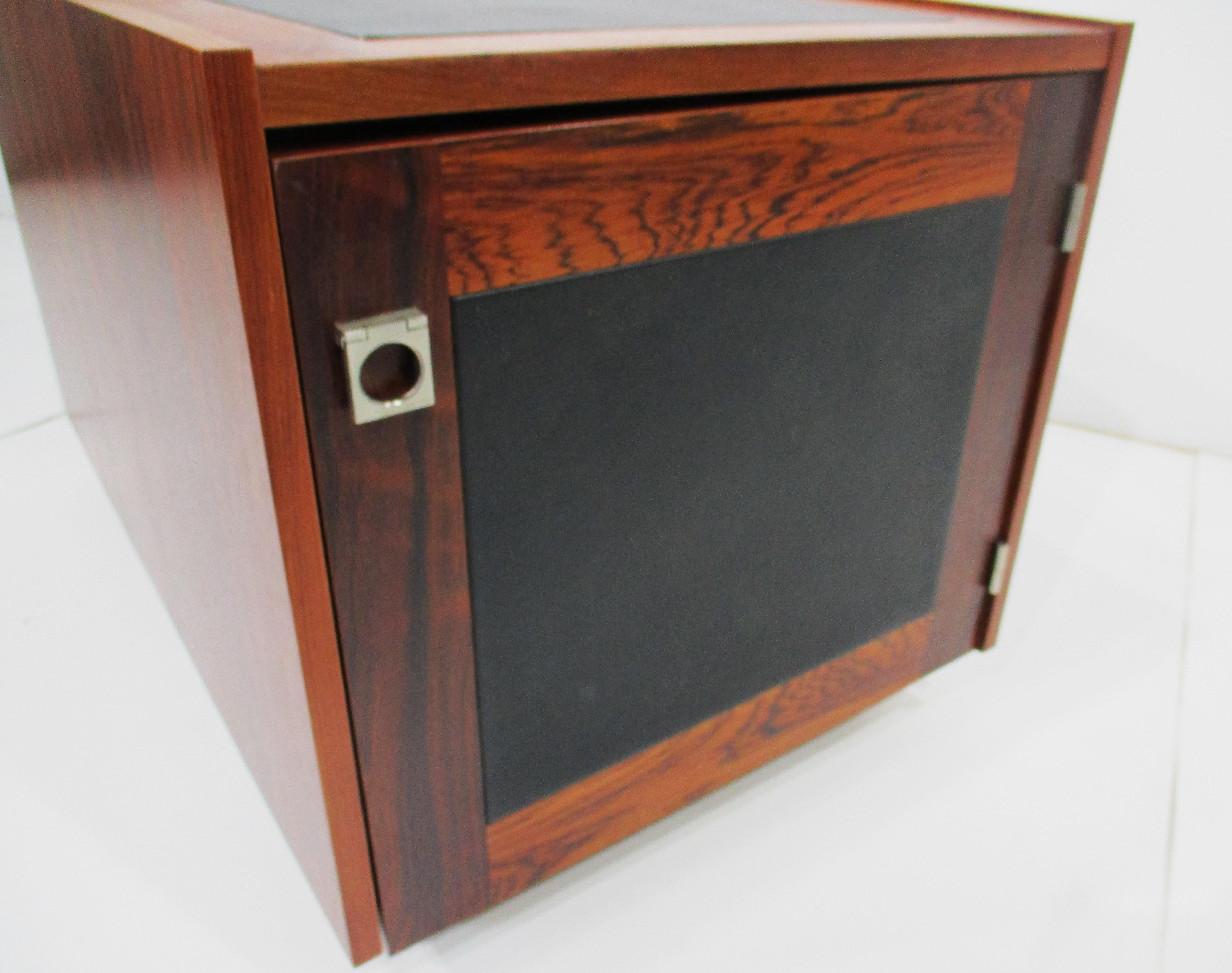 Mid-Century Modern Johanner Sorth Rosewood Side Table Cube by Bornholm Denmark For Sale