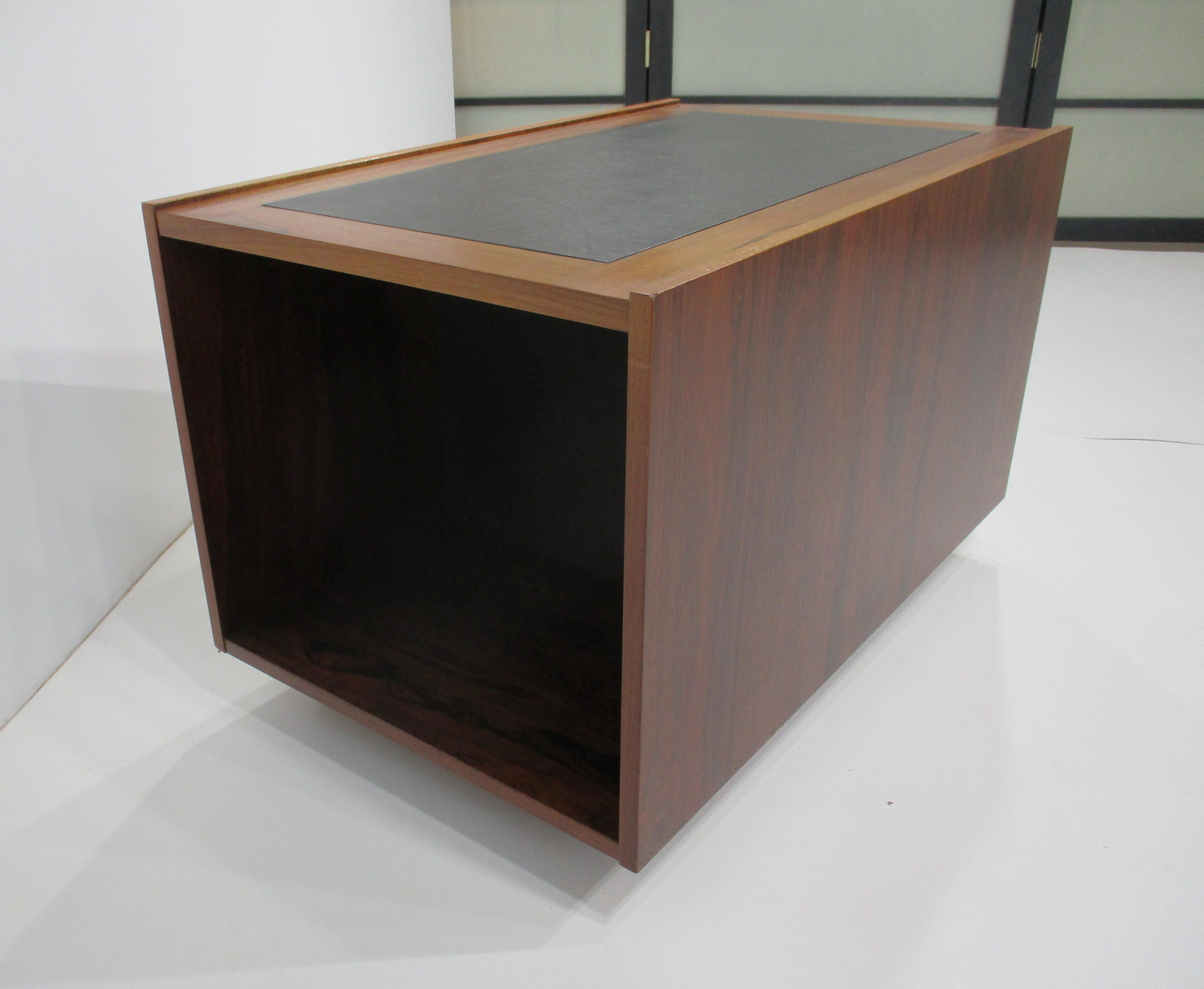 Johanner Sorth Rosewood Side Table Cube by Bornholm Denmark For Sale 1