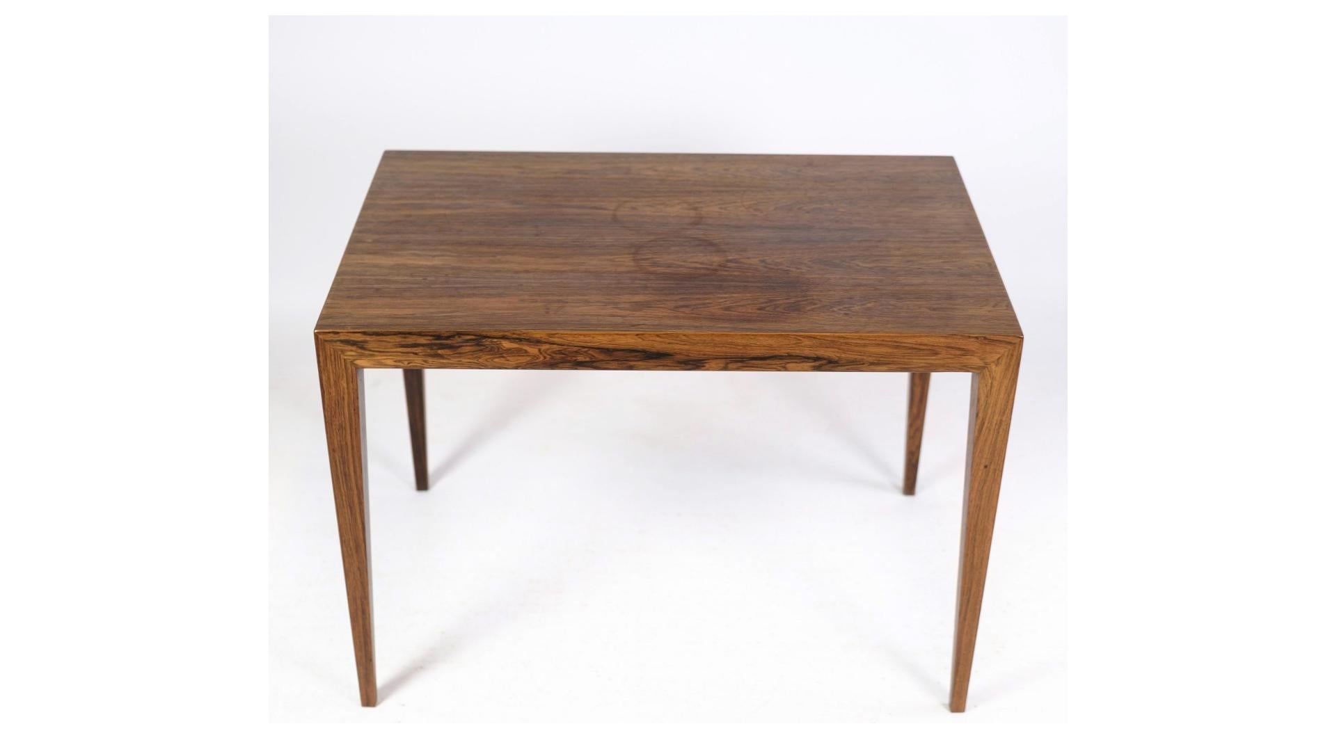 Mid-Century Modern Side Table Made In Rosewood Designed by Severin Hansen From 1960s For Sale
