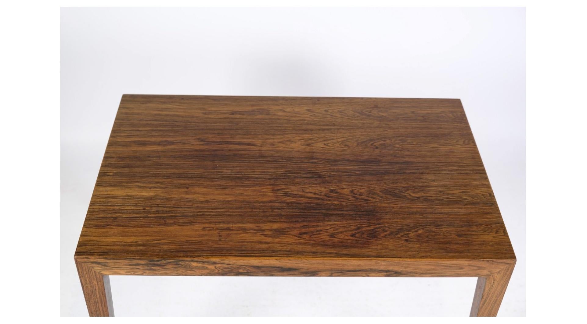 Danish Side Table Made In Rosewood Designed by Severin Hansen From 1960s For Sale