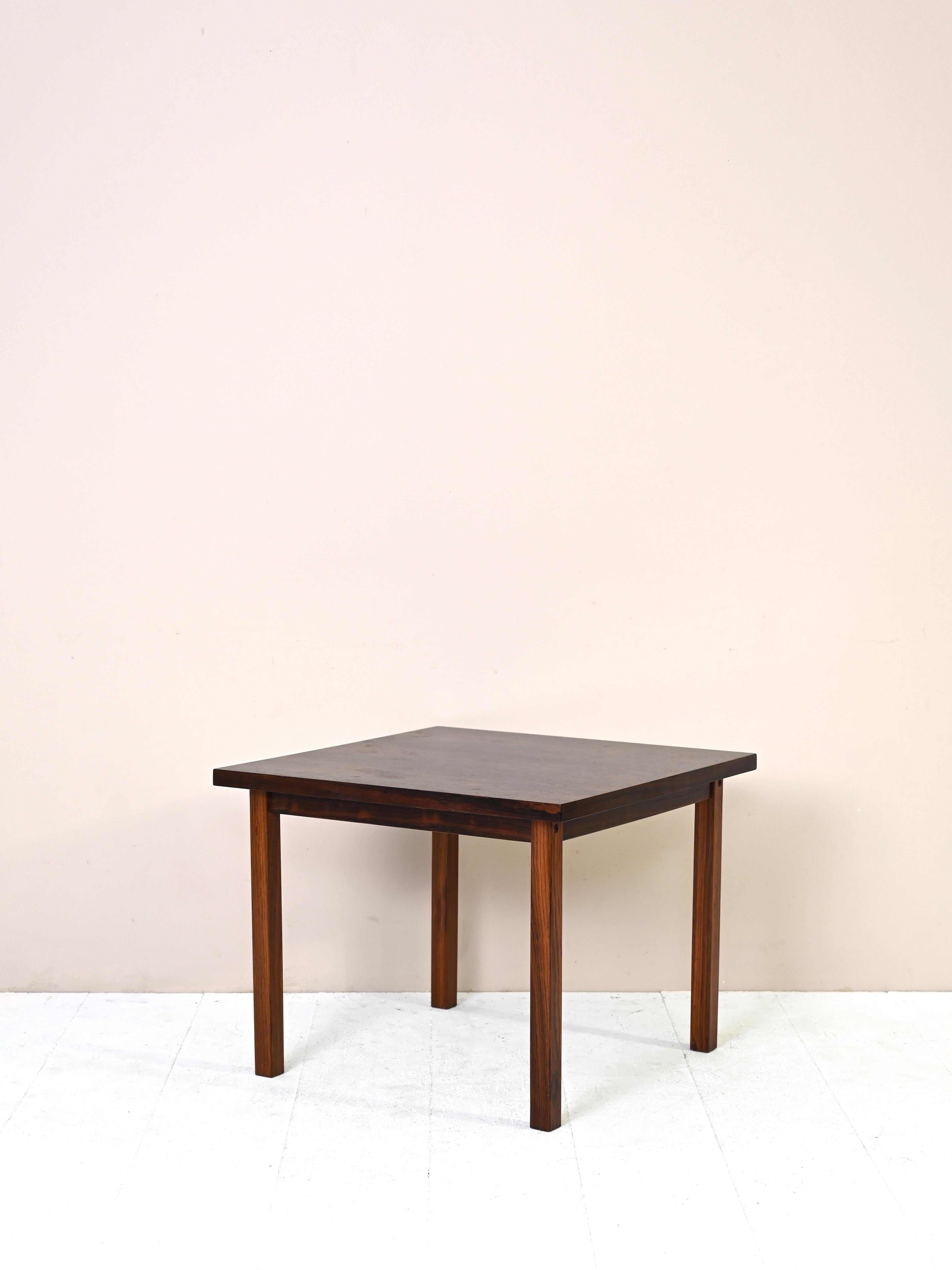 Scandinavian Modern Rosewood Side Table For Sale